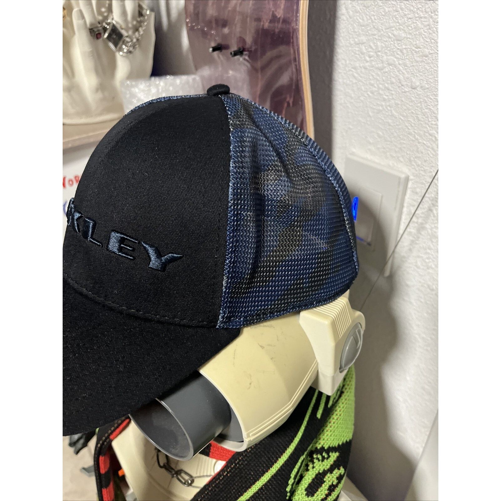 Oakley Vintage 90s Y2K Oakley Software Blue SnapBack Hat Size ONE SIZE - 2 Thumbnail