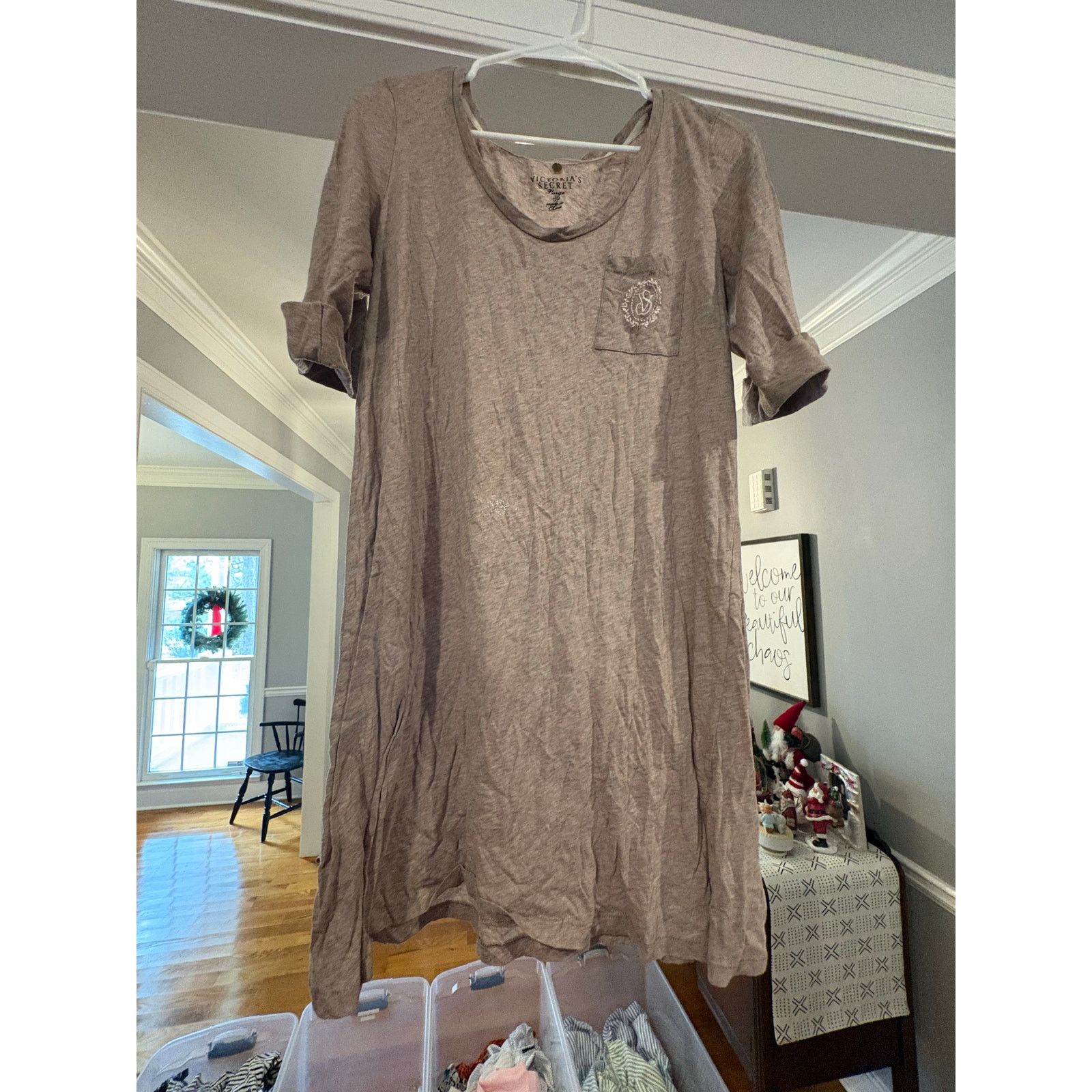 Victoria's Secret Victoria’s Secret Taupe T-Shirt Dress Size Large Size L / US 10 / IT 46 - 2 Thumbnail