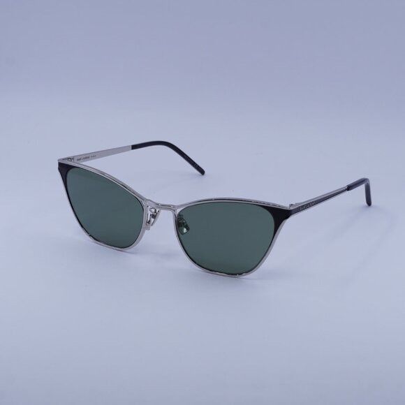 Saint Laurent Paris Saint Laurent SL409 003 Sunglasses Silver/Black Cat Eye Size ONE SIZE - 1 Thumbnail