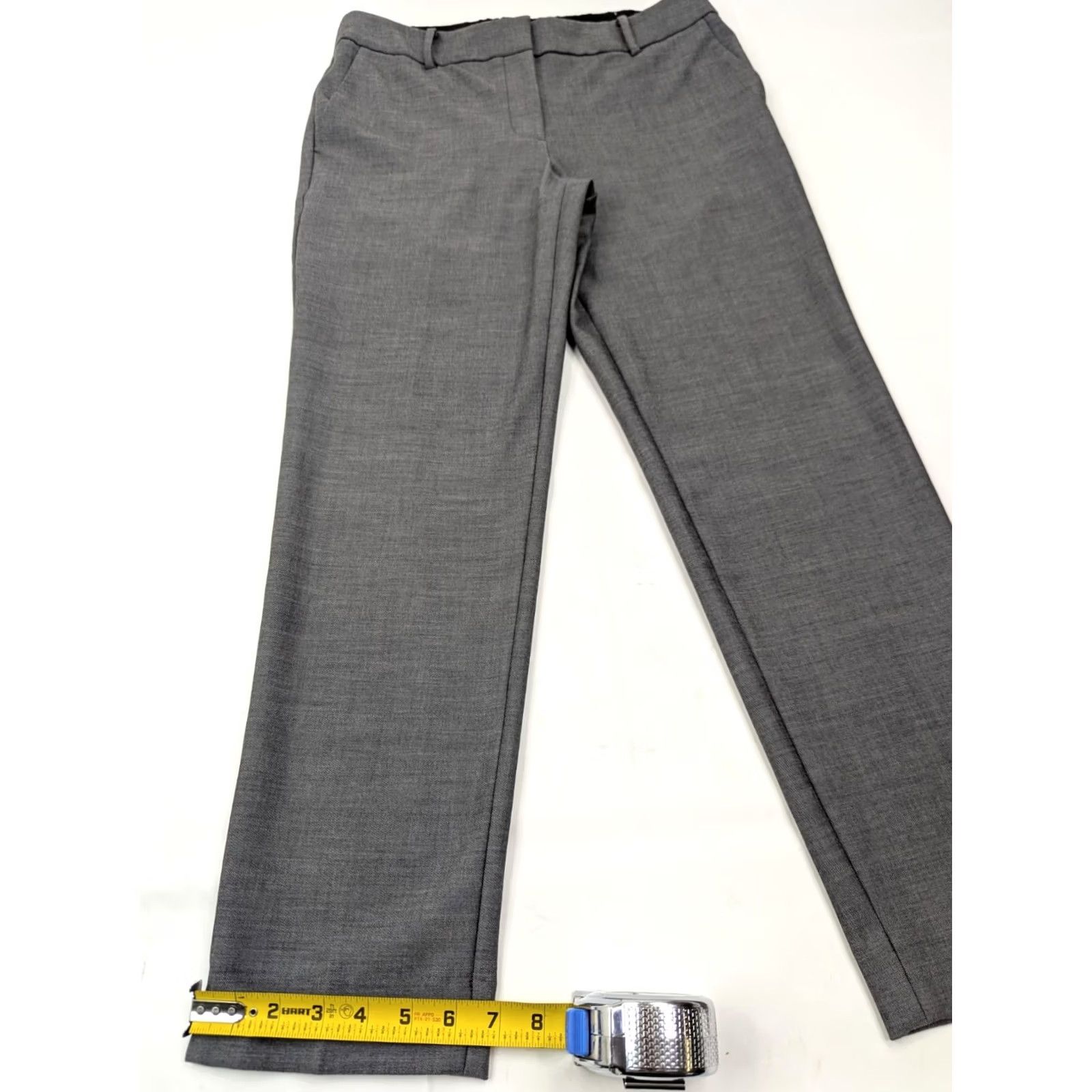 Talbots Talbots Heritage Jeans, Women 10 - 33x28.5, Gray Ankle Slim Cotton Elastane Denim Slacks EUC Size 32" / US 10 / IT 46 - 2 Thumbnail