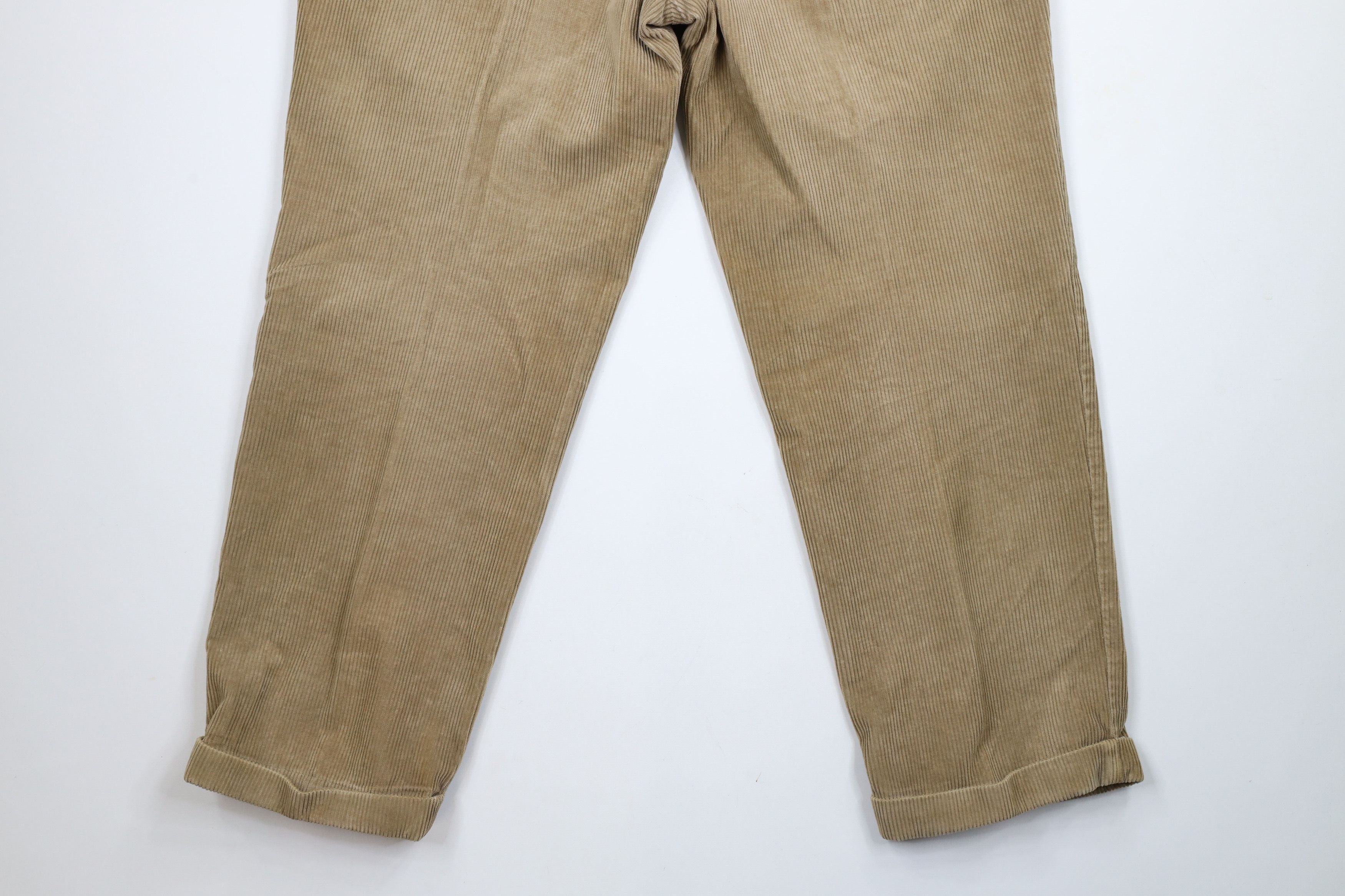 Brooks Brothers × Vintage Vintage 90s Brooks Brothers Pleated Wide Leg Corduroy Pants Size US 36 / EU 52 - 14 Thumbnail