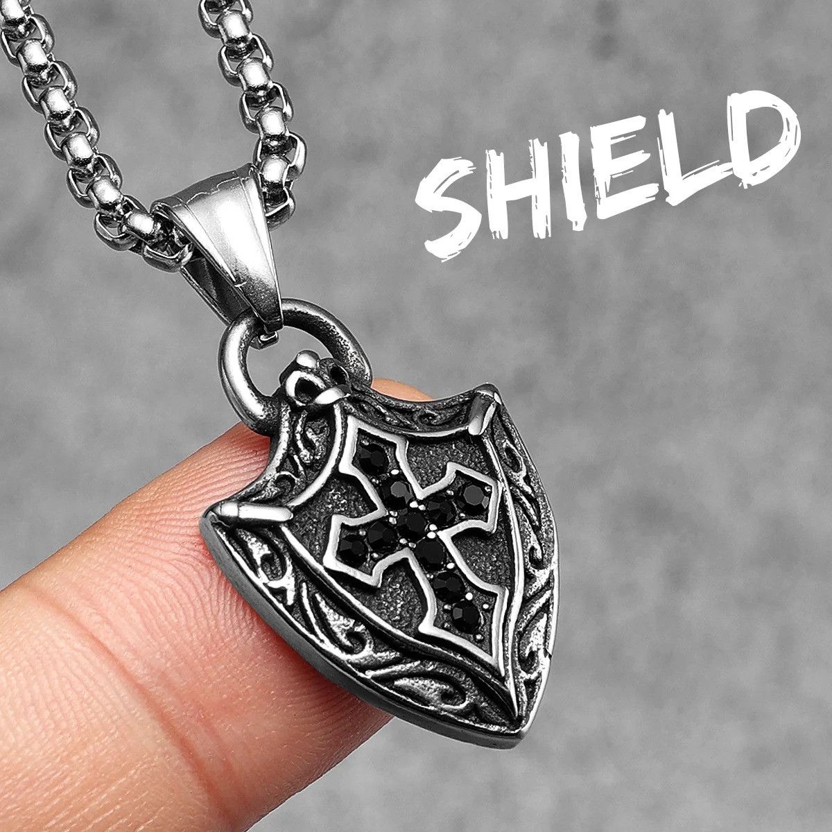 Other Cross Shield Pendant Accessories Necklace Gifts Size ONE SIZE - 7 Thumbnail