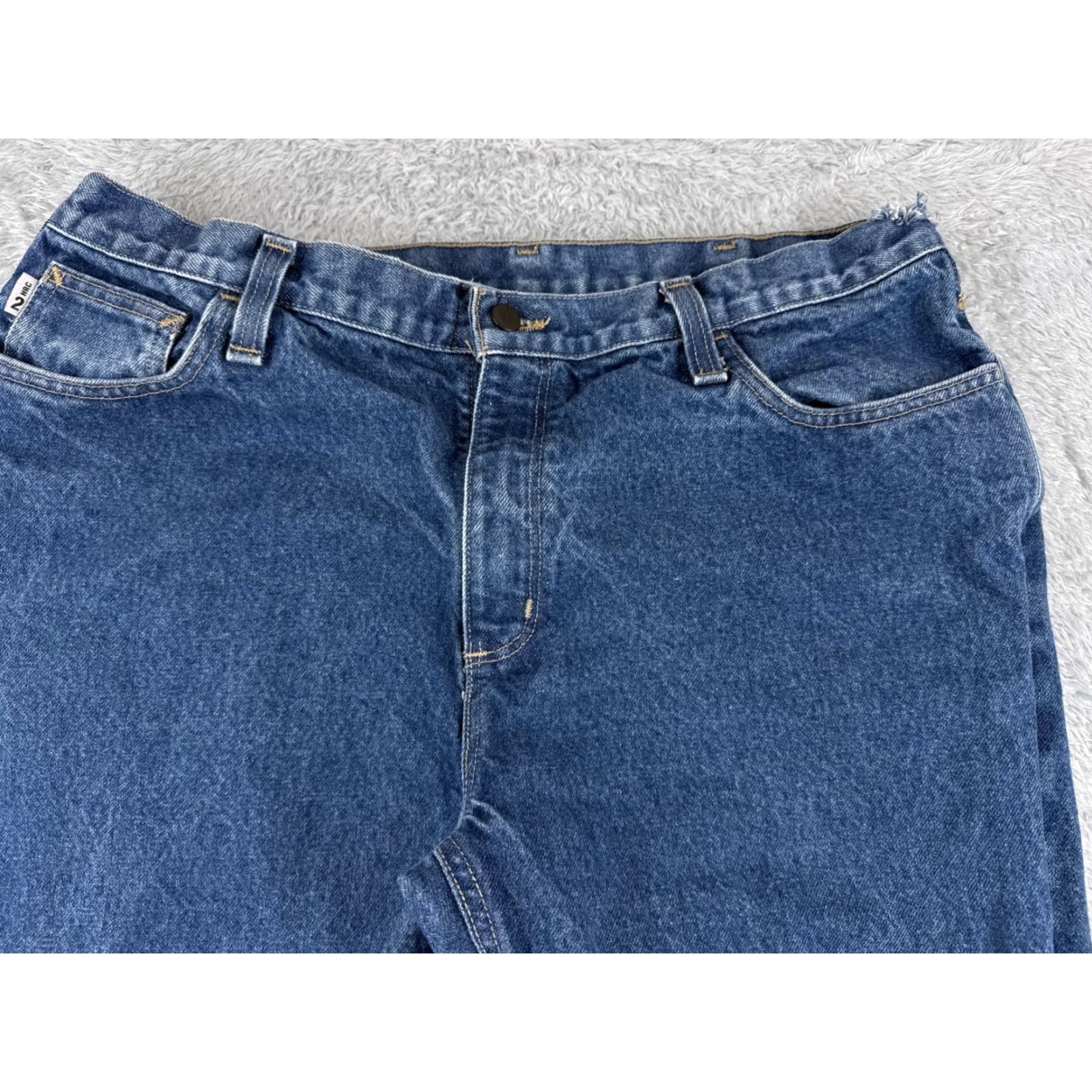 Carhartt VINTAGE Carhartt Jeans Mens 40 Blue Denim Flame-Resistant FR FRB004 NFPA 2113 Workwear Jeans Blue Mens 40 Carhartt FRB004 NFPA 2113 Size US 40 / EU 56 - 4 Thumbnail