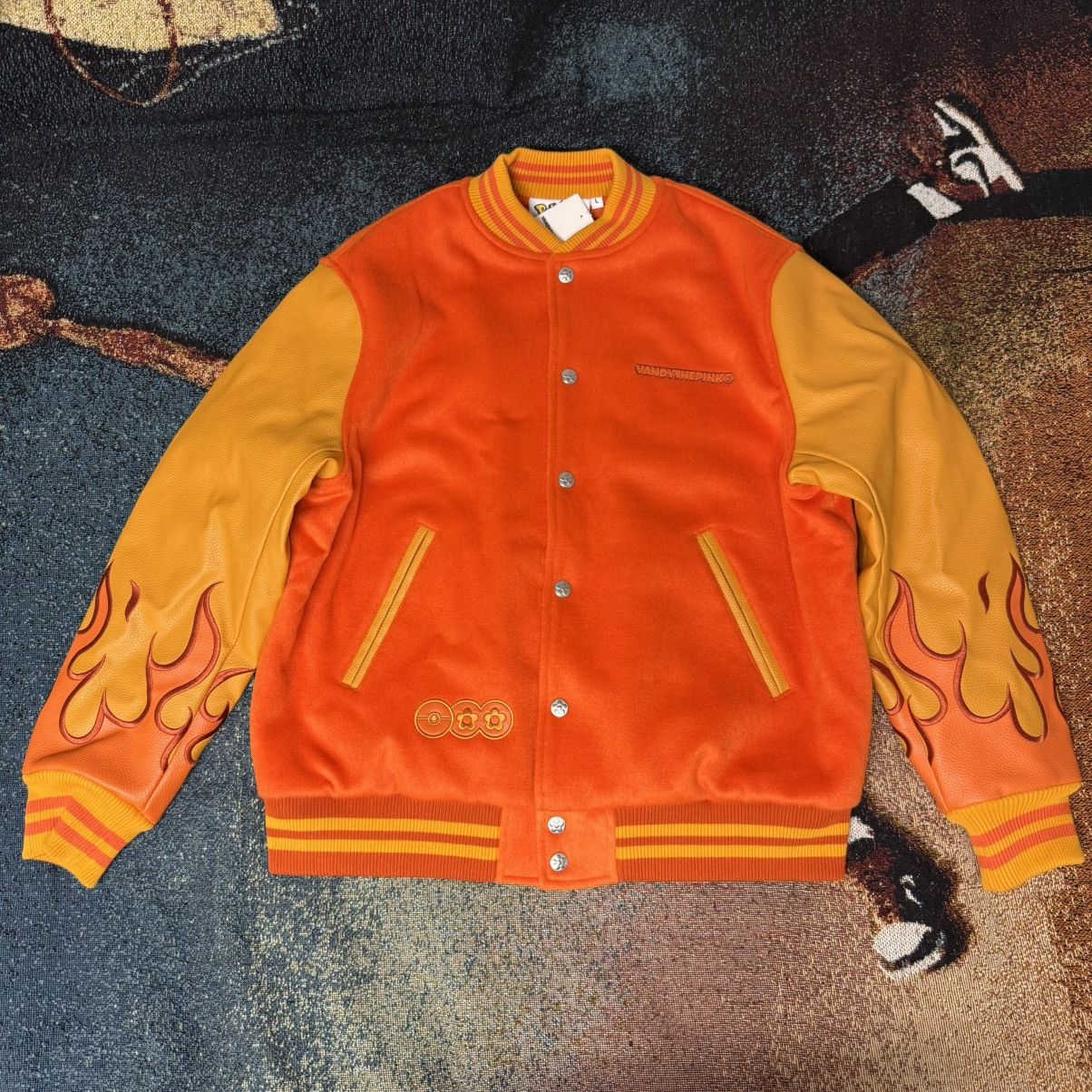 VANDY THE PINK X POKÉMON CHARIZARD VARSITY JACKET ORANGE