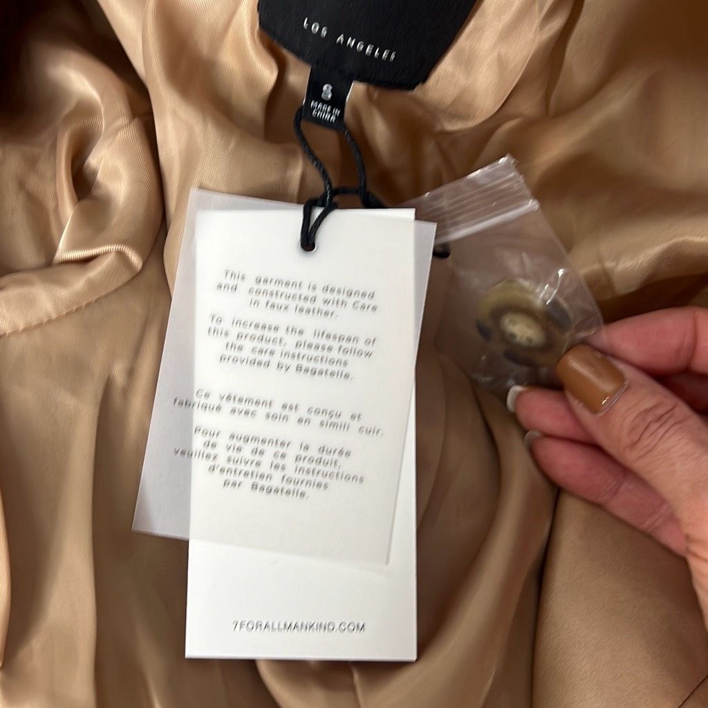 7 For All Mankind 7 For All Mankind Vegan Faux Leather Trench Belted Coat NWT Size S / US 4 / IT 40 - 11 Thumbnail