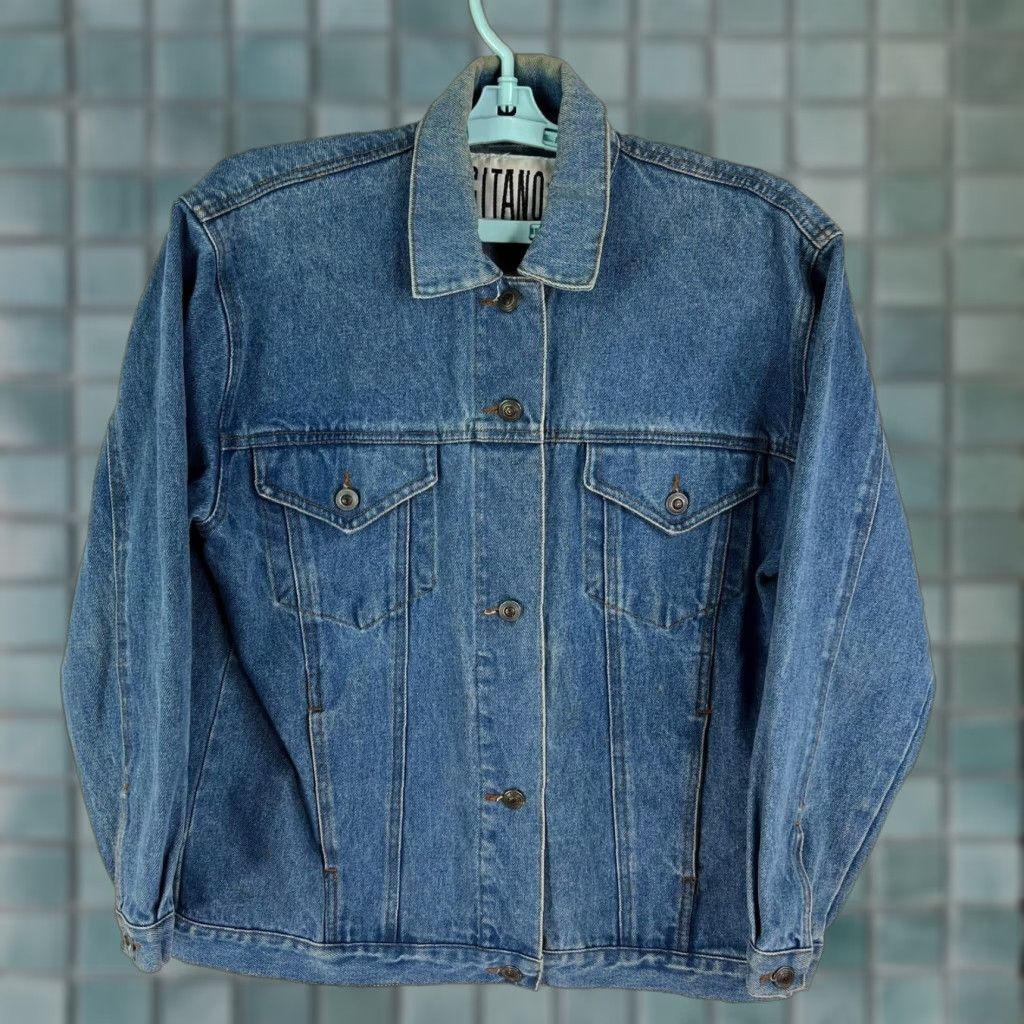 Vintage VINTAGE Gitano Denim Jacket Womens Size L Blue Mid-Length Long Sleeve Collared Casual 80s 90s Hipster Size L / US 10 / IT 46 - 1 Thumbnail