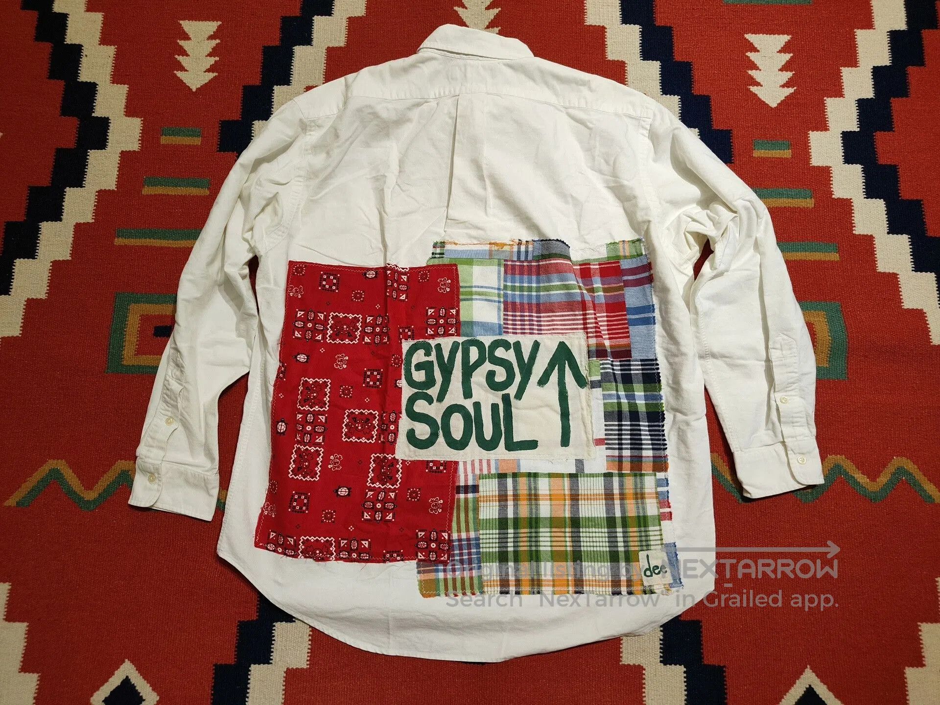 VINNY's Vintage Ralph Lauren Patchwork Shirt. Size US L / EU 52-54 / 3 - 1 Thumbnail