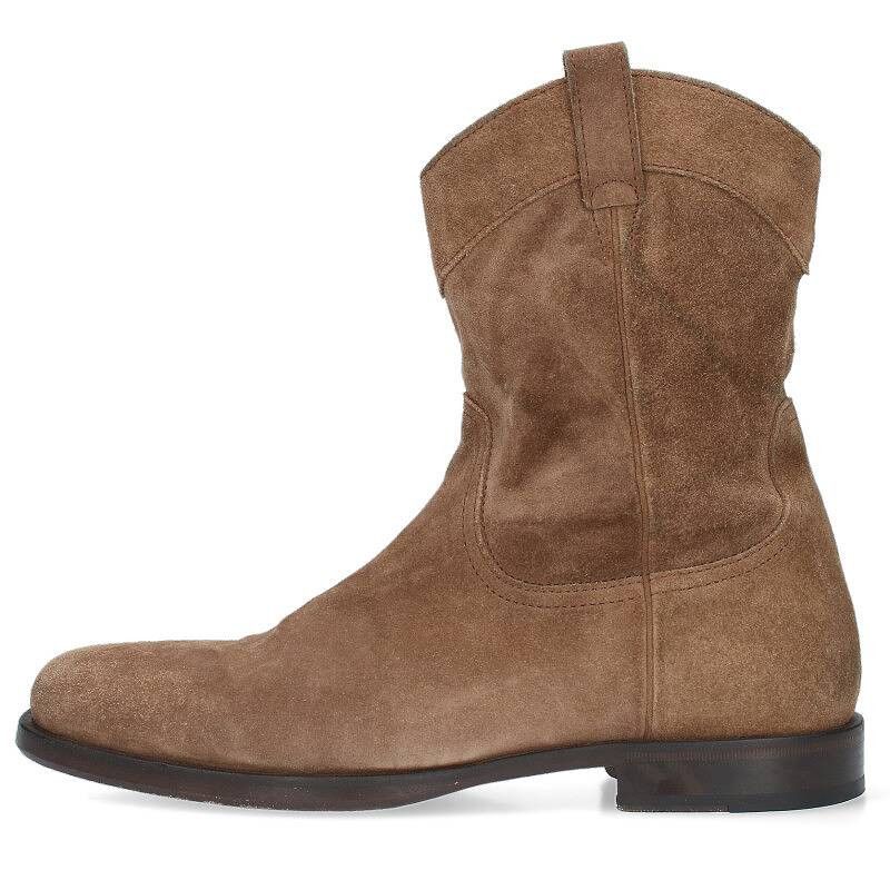 image of Lemaire Western Suede Pecos Boots in Brown, Men's (Size 9)