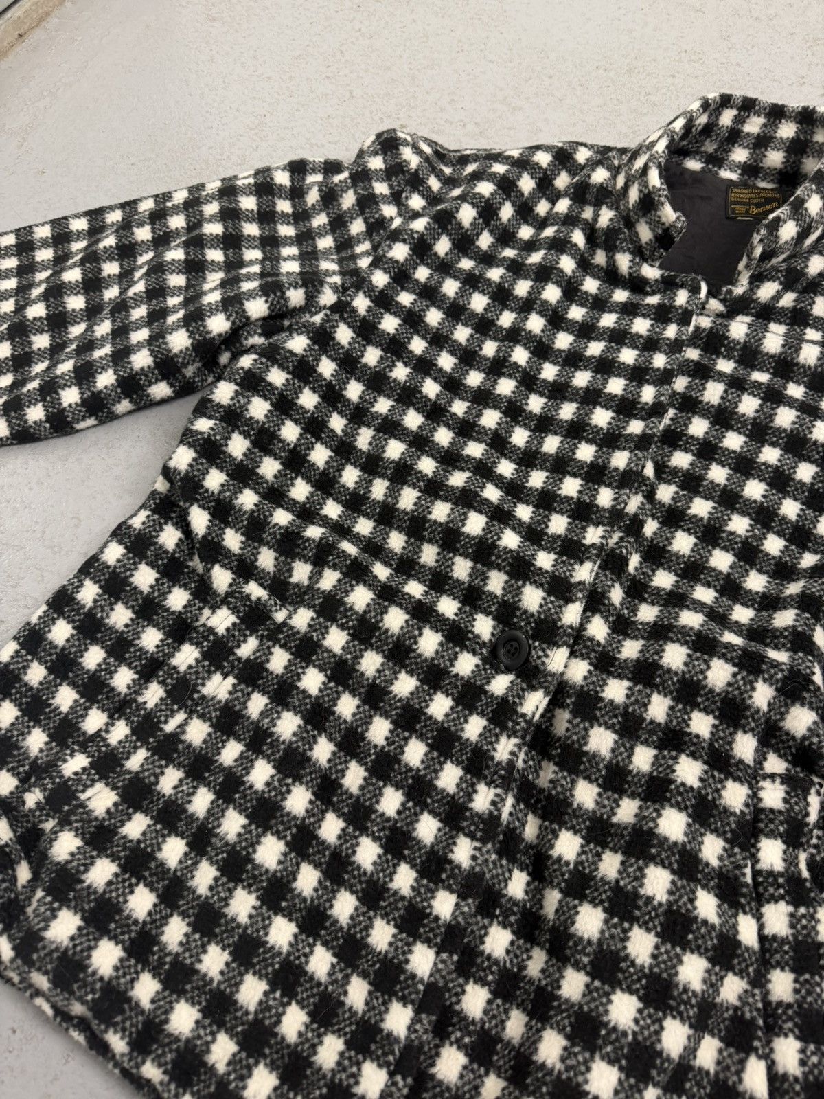 Vintage True Vintage 50s Benson Checkered Wool/ Cashmere Swing Coat Size XL / US 12-14 / IT 48-50 - 5 Thumbnail