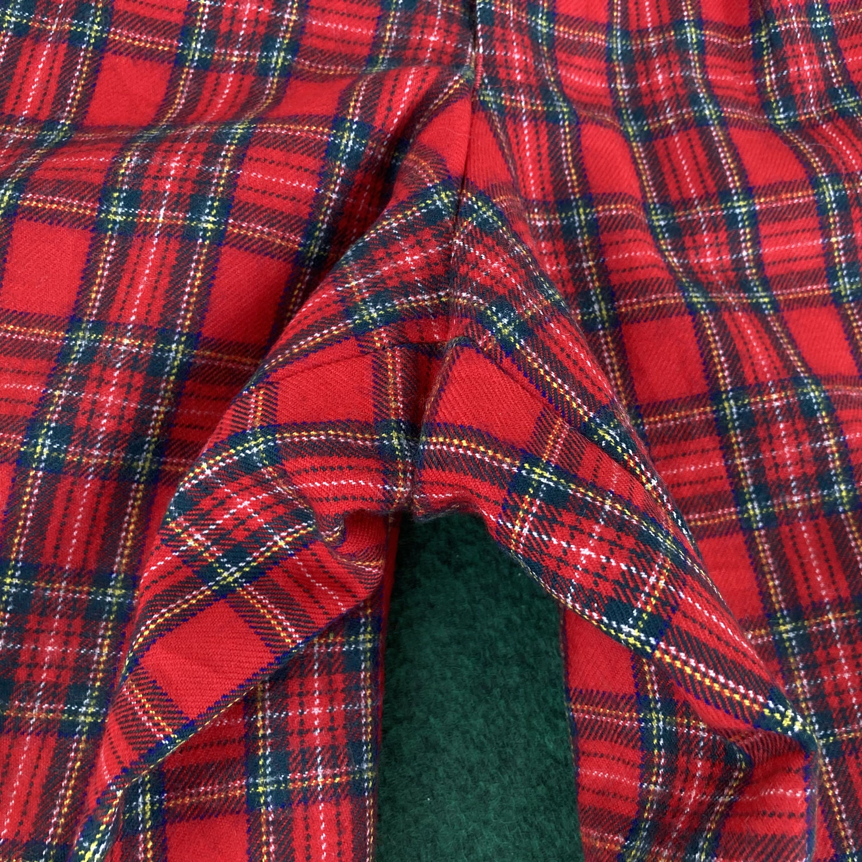 Karl Helmut × Pink House × Vintage Vtg Karl Helmut Wool Trouser Baggy Sz 30 Tartan Pants Size US 30 / EU 46 - 8 Thumbnail