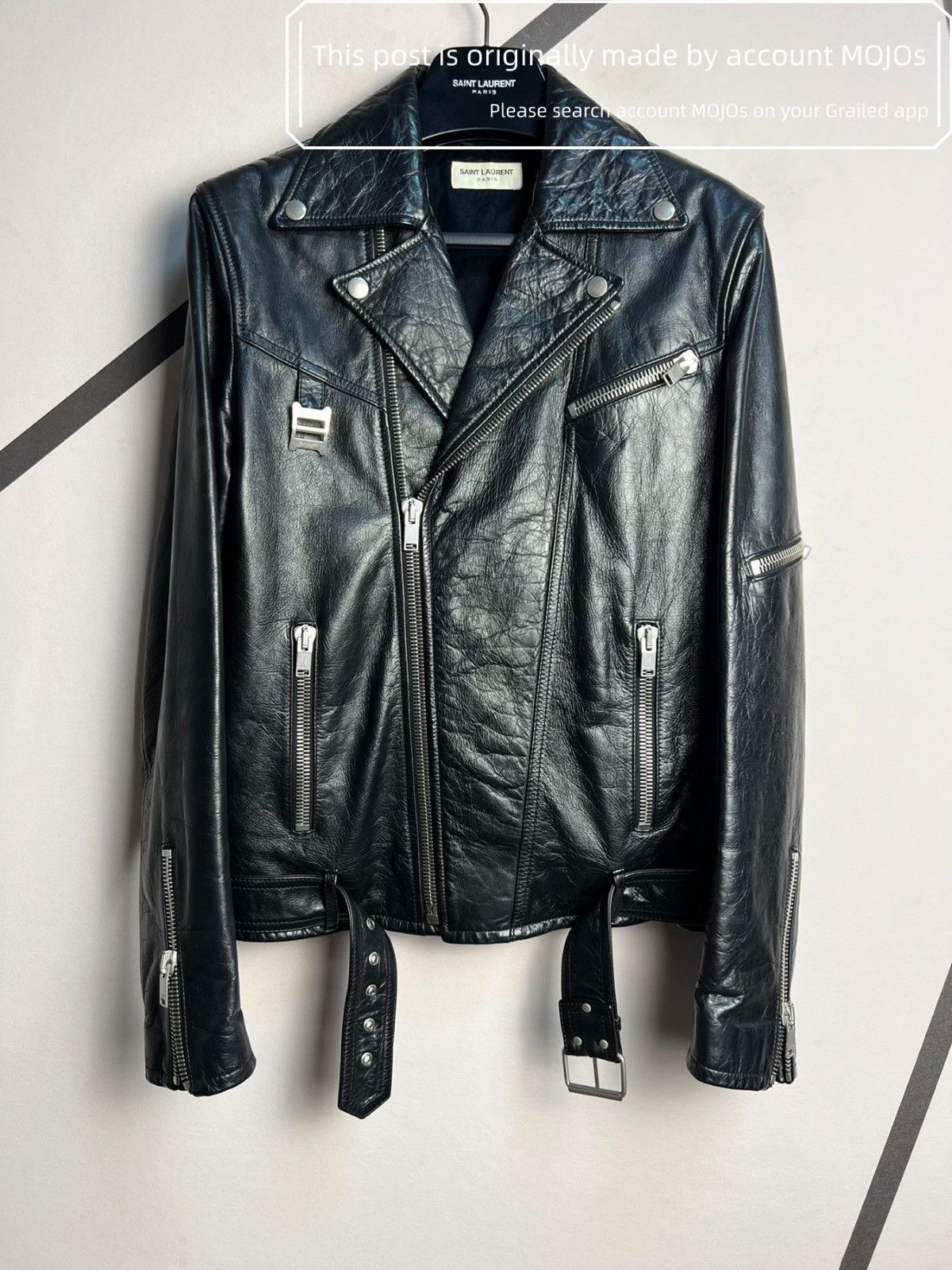 Saint Laurent Paris Rare AW13 Trapunto Biker Jacket Sz 48 | Grailed