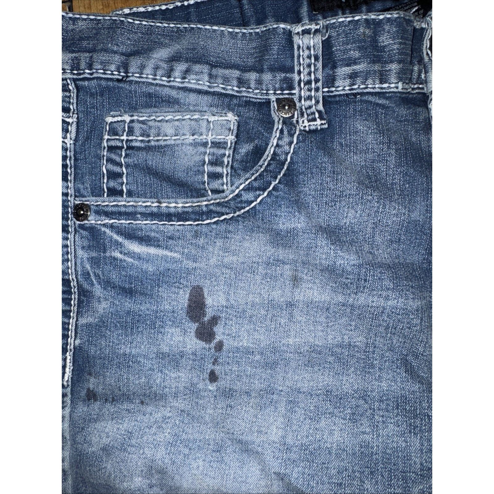 Rock Revival True Luck Denim Jeans Blue 34x30 Y2K Grunge Rock Style Size US 34 / EU 50 - 3 Thumbnail