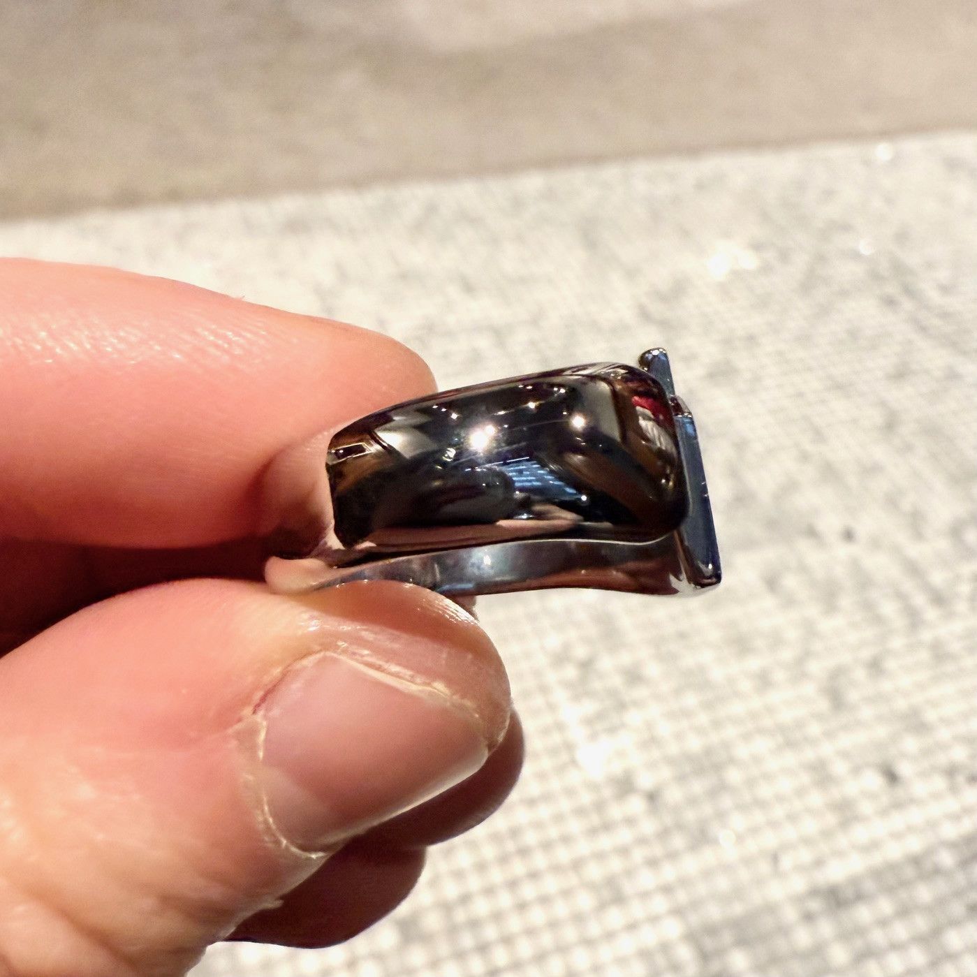 Hermes Hermès Carrousel Craie Lacquered Signet Ring - Size 60 Size ONE SIZE - 9 Thumbnail