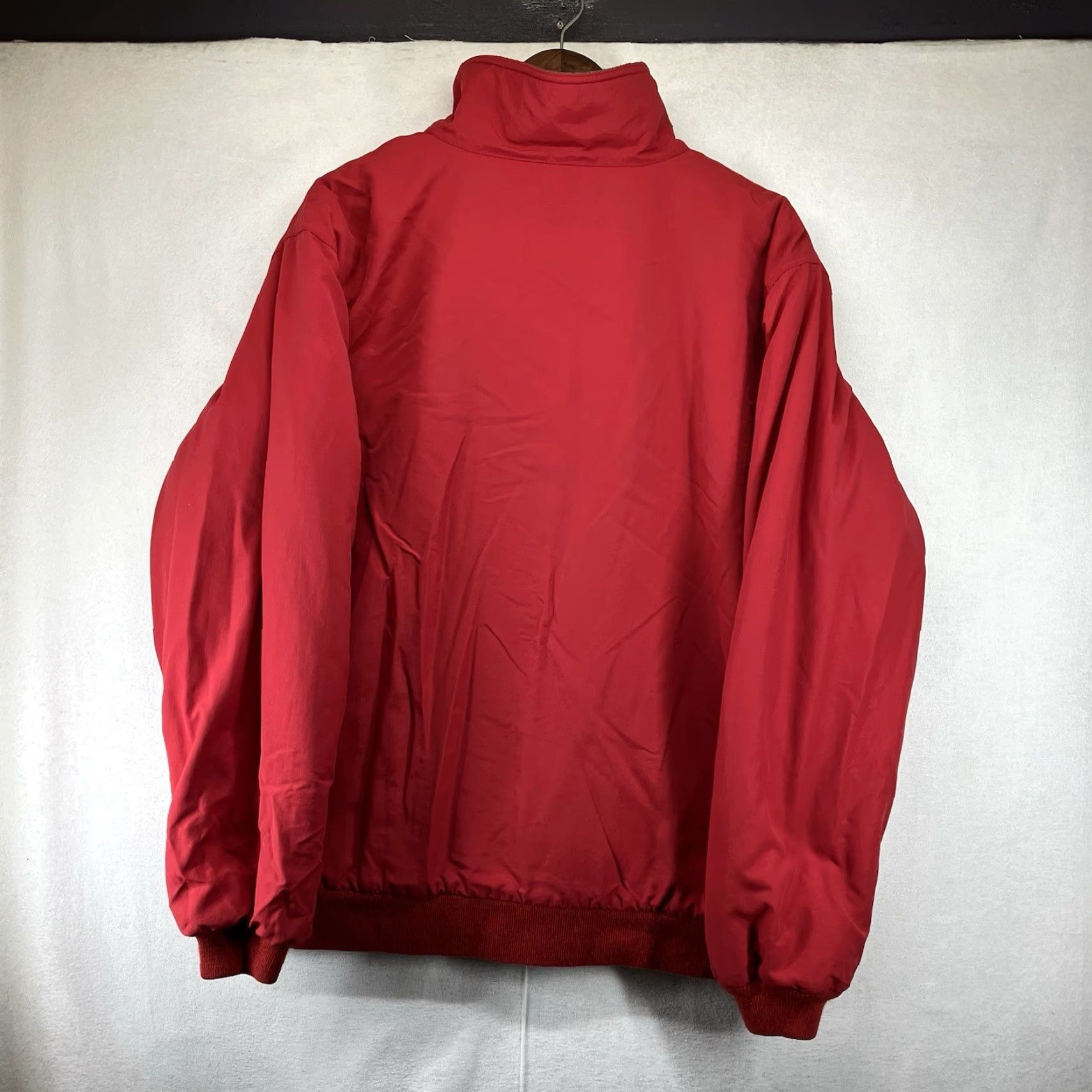 Vintage VINTAGE L.L. Bean Warm-Up Jacket Mens L Tall Bomber Jacket Red Gray Long Sleeve Zip Pockets Fleece Lined Nylon Coat Classic Outdoor Logo 90s USA Size US L / EU 52-54 / 3 - 2 Thumbnail