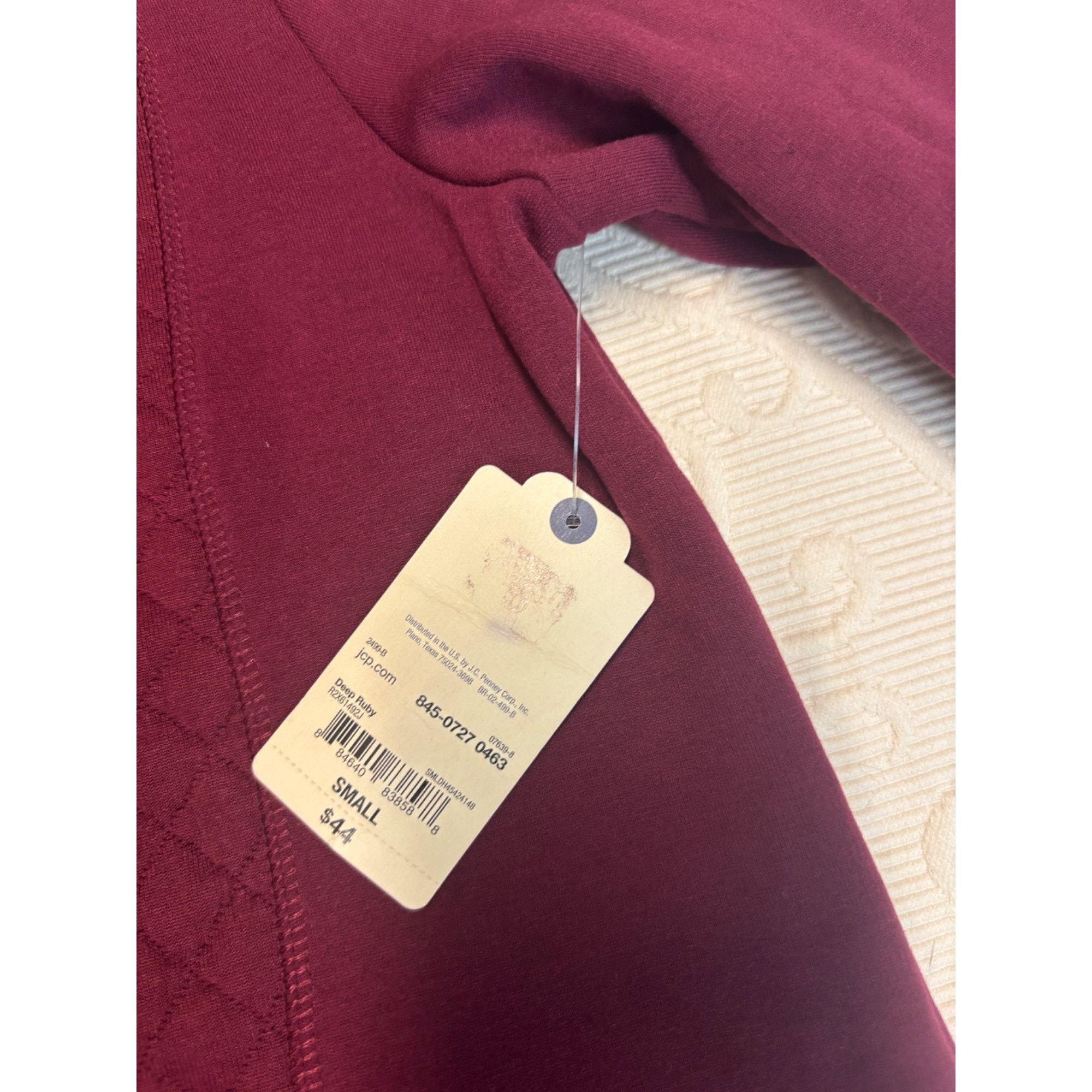 Other St. John’s Bay Quilted front Women’s Hoodie, Burgundy, Sz. S Size S / US 4 / IT 40 - 7 Thumbnail