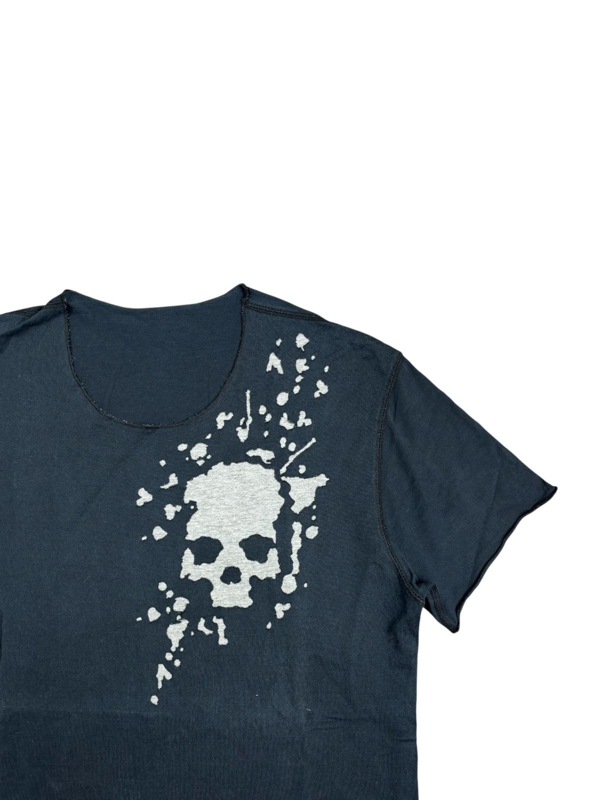 Tornado Mart 2000s Lucien Pellat-Finet - Vkei Style Skull Head V-Neck Tee Size US M / EU 48-50 / 2 - 3 Thumbnail