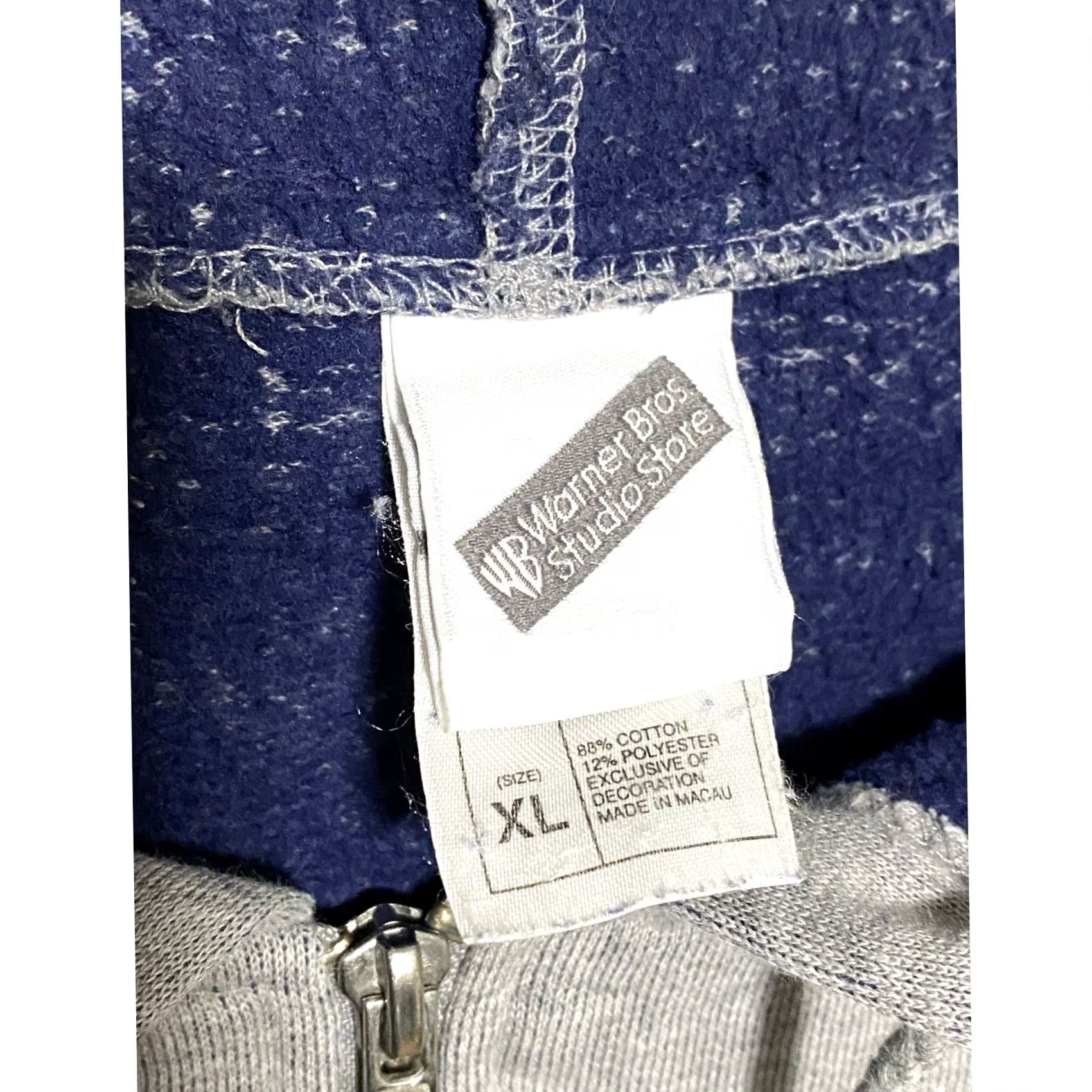 Vintage VINTAGE Warner Bros Athletic Department Sweatshirt Jacket Mens XL Cotton Blend Gray Military Jacket Regular Size Size US XL / EU 56 / 4 - 7 Thumbnail