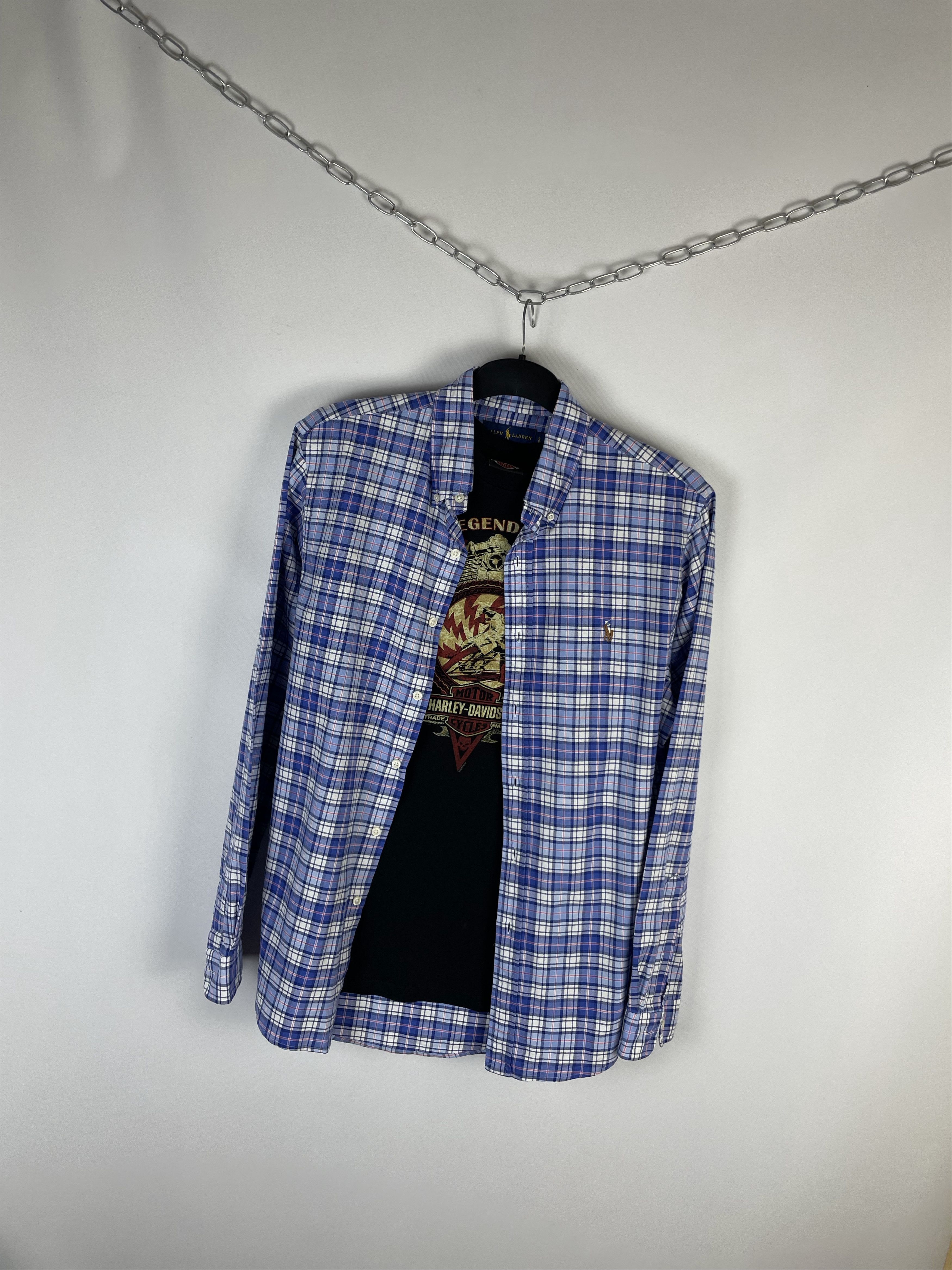 Flannel Flannel Polo Ralph Lauren Vintage Mens Shirt Size US L / EU 52-54 / 3 - 2 Thumbnail