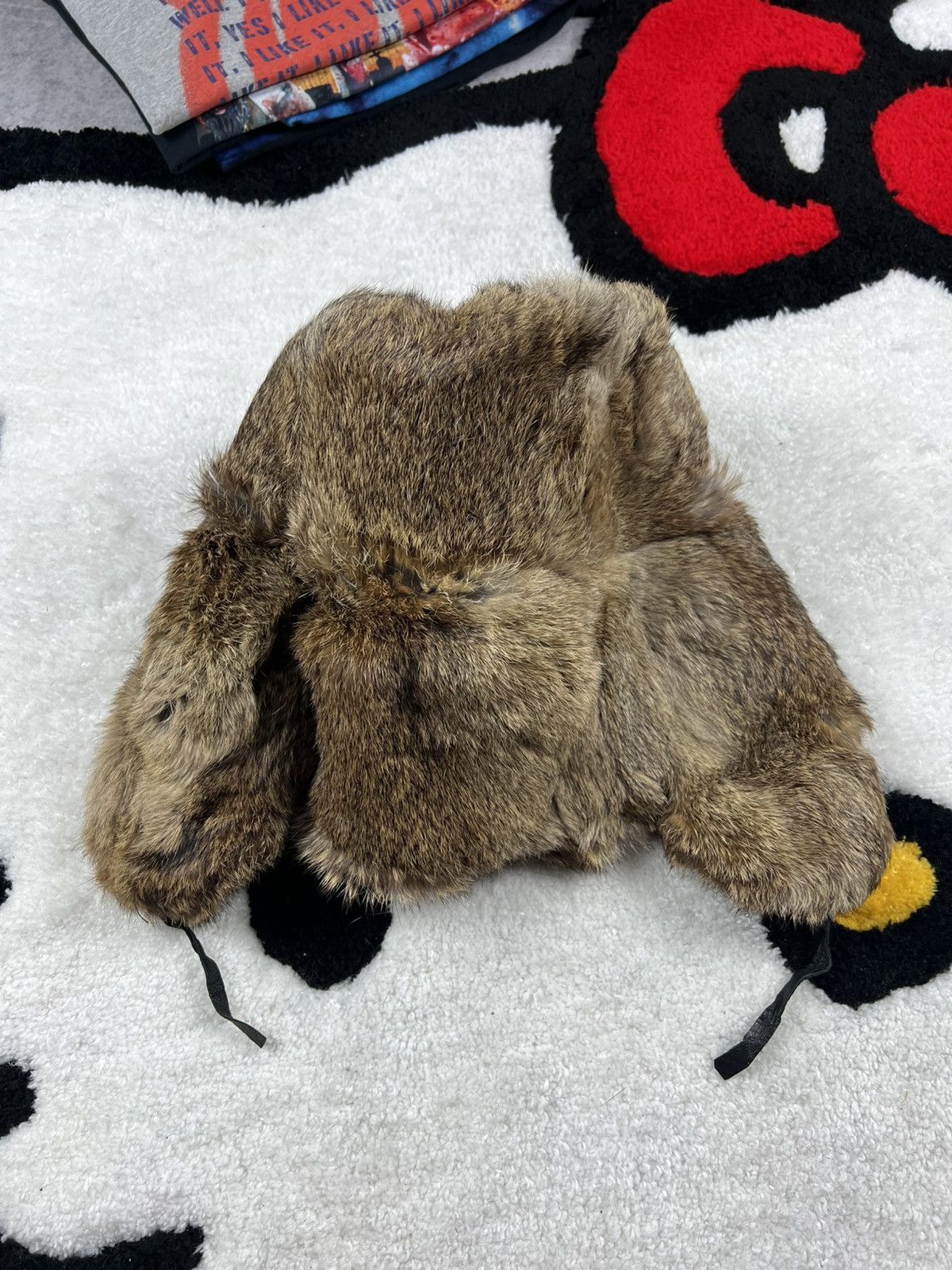 Japanese Brand Y2K Crazy Mohair Fuzzy Ushanka Winter Grunge Japanese Hat Size ONE SIZE - 5 Thumbnail