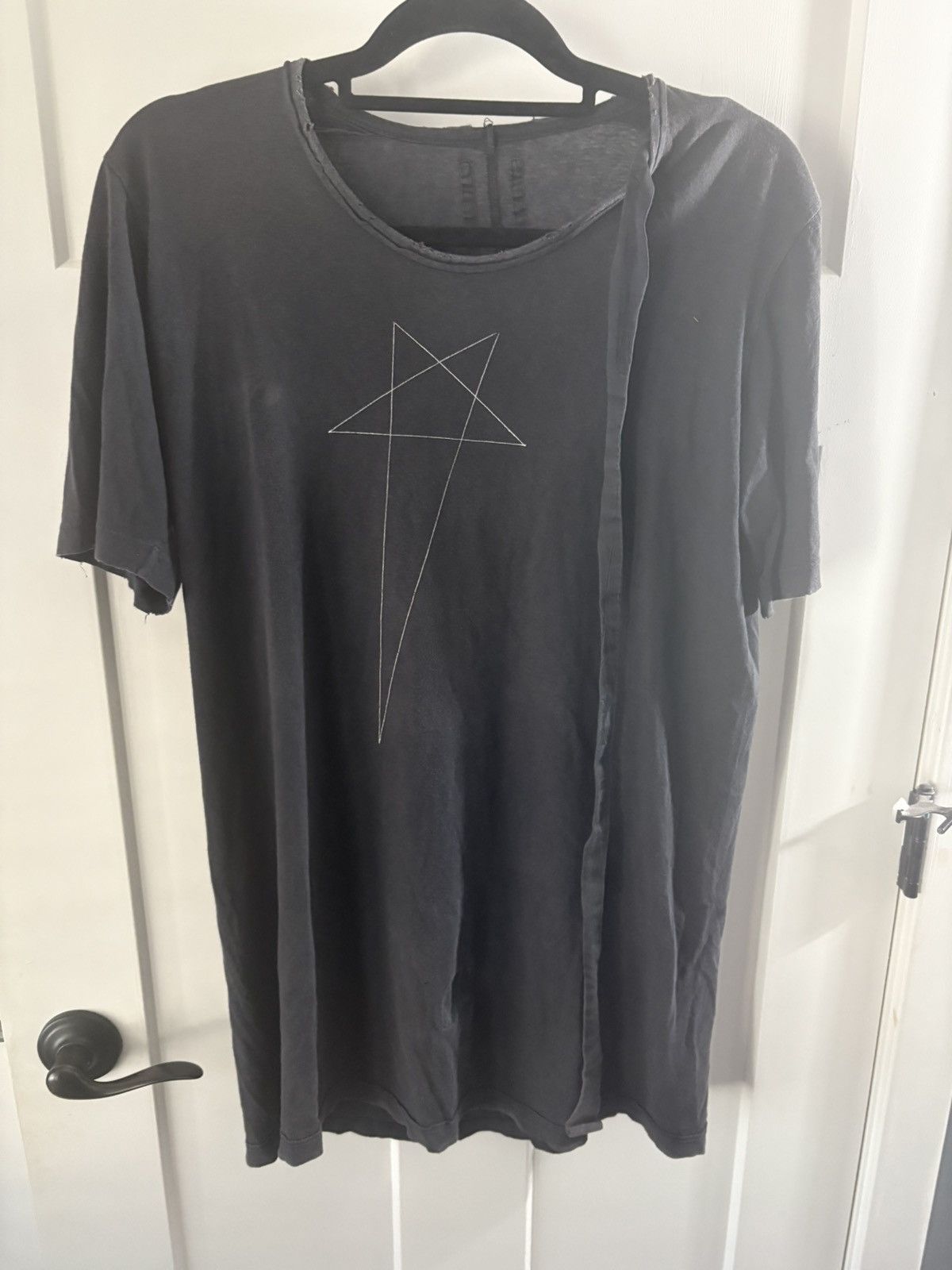 FINAL DROP Rick Owens DRKSHDW Pentagram Shirt Tee Black