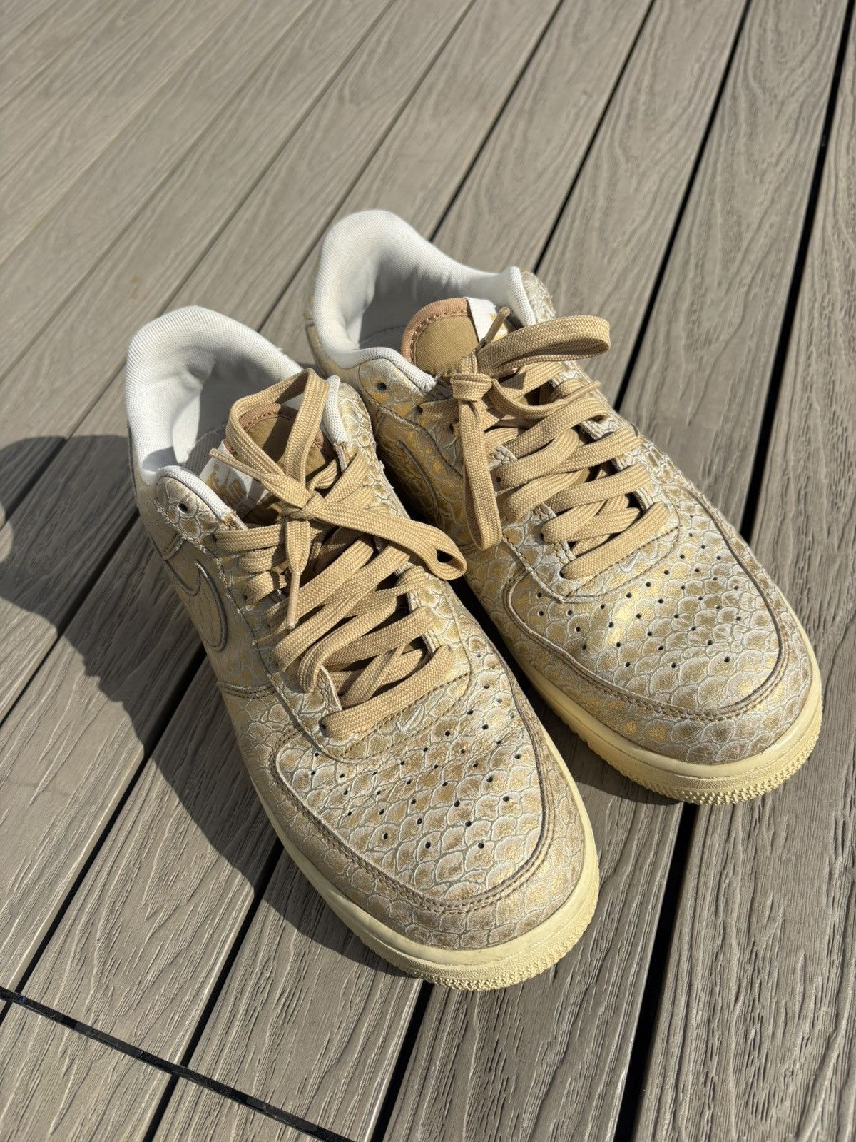Nike Nike Air Force 1 Low Golden Scale 10 Gold Croc 718152-701 Size US 10 / EU 43 - 5 Thumbnail
