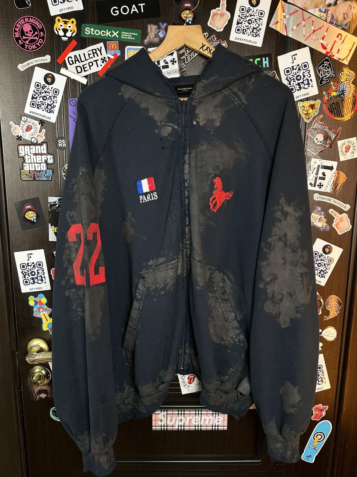 トップス BALENCIAGA dirty polo zip up hoodie 3 BALENCIAGA dirty