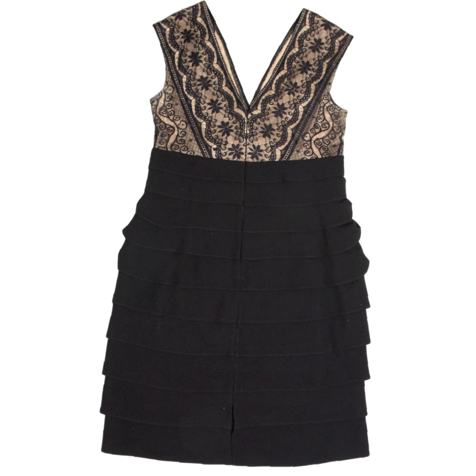 Vintage VINTAGE Jessica Howard Black Lace & Ruffle Dress X-Large (sz. 14) Womens Size XL / US 12-14 / IT 48-50 - 2 Thumbnail