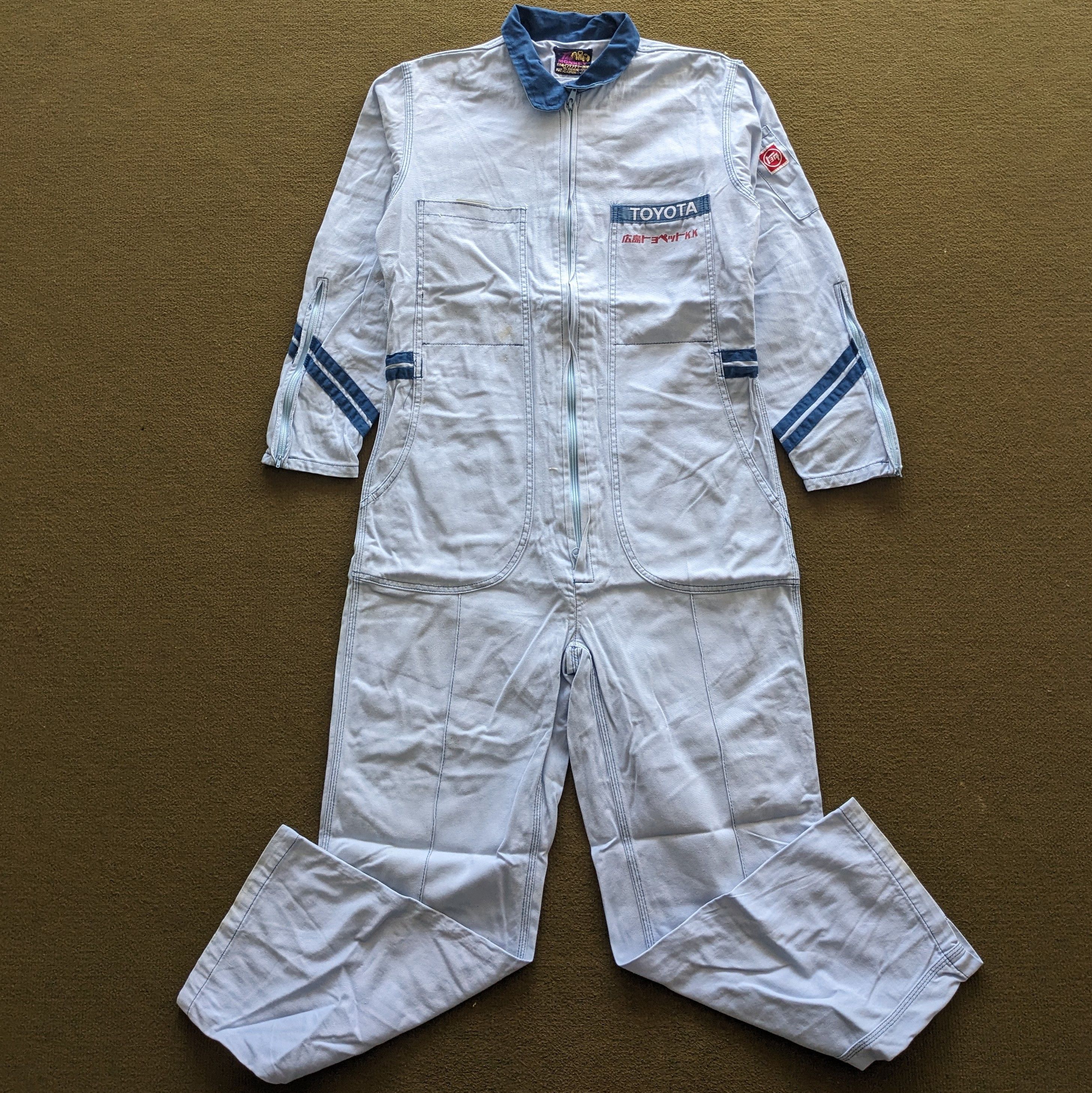 Japanese Brand Vintage TOYOTA Racing Coverall Workwear Jacket Size US S / EU 44-46 / 1 - 1 Thumbnail