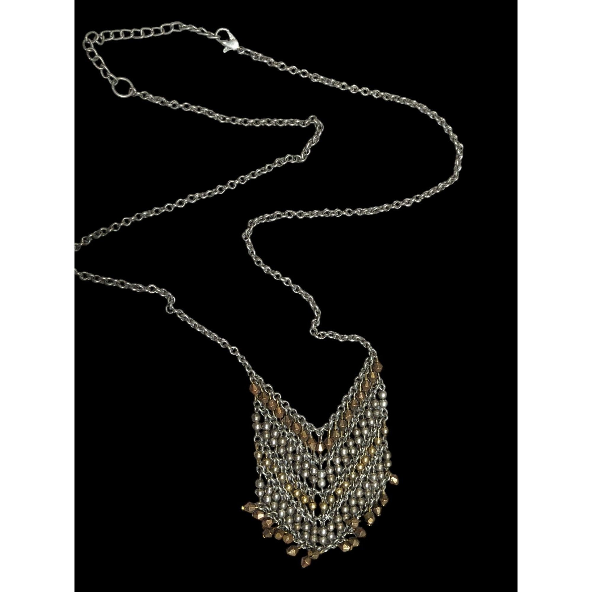 Other Bohemian Metallic Beaded Fringe Pendant Necklace Size ONE SIZE - 1 Thumbnail