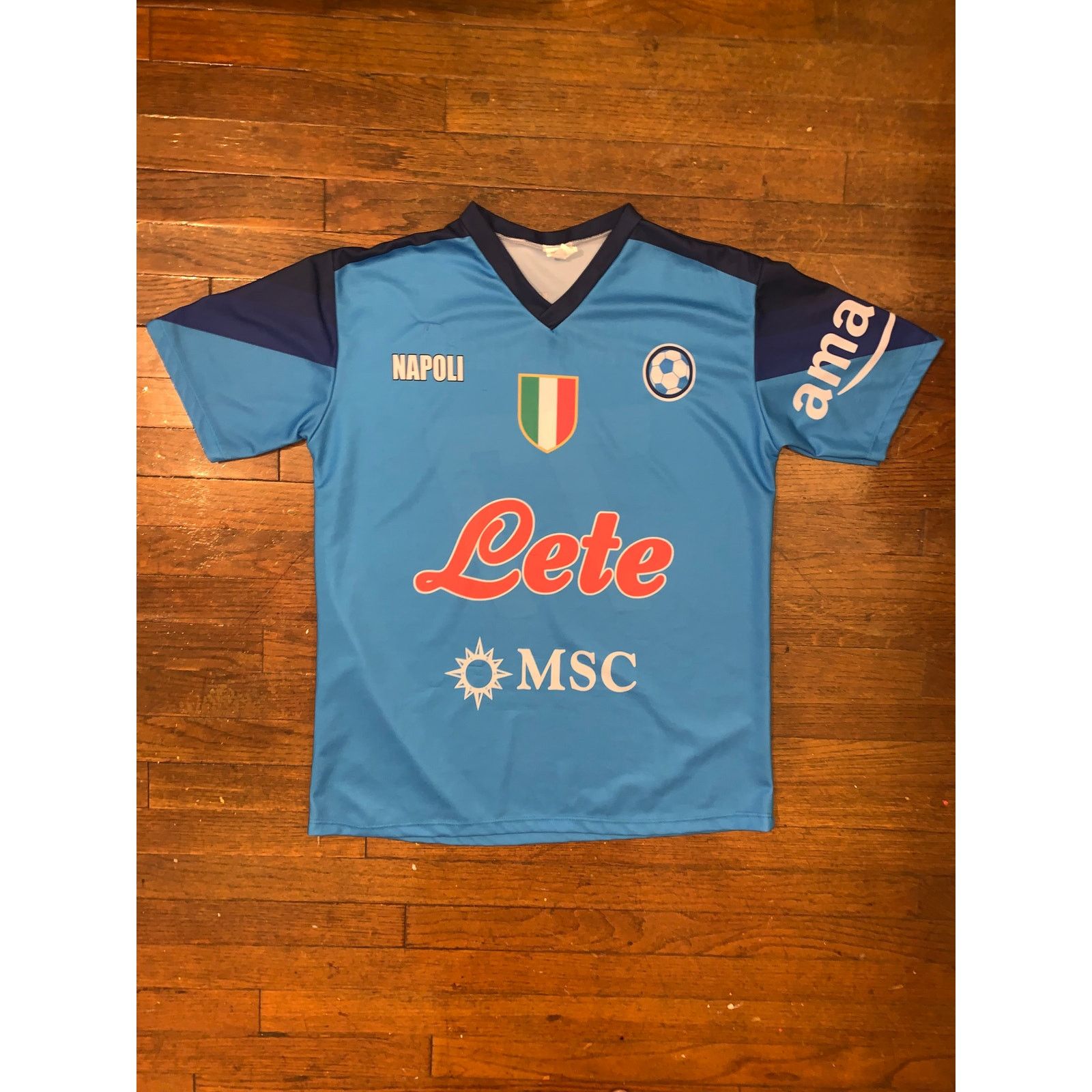 Other Napoli Italian League Soccer Jersey #77 Blue Serie A Size US L / EU 52-54 / 3 - 3 Thumbnail