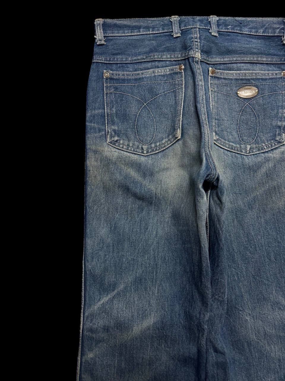 Japanese Brand BAGGY 90s Blue Way Rusty Mudwash Sick Style Distressed Jeans Size US 29 - 15 Thumbnail