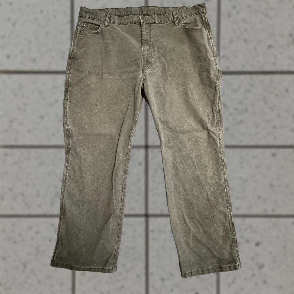 Dickies Dickies Pants Men 40x32 Green Carpenter Workwear Canvas Baggy Y2K Moss Olive Vintage Baggy Straight Leg 40x32 Mens Pants Size US 40 / EU 56 - 1 Thumbnail