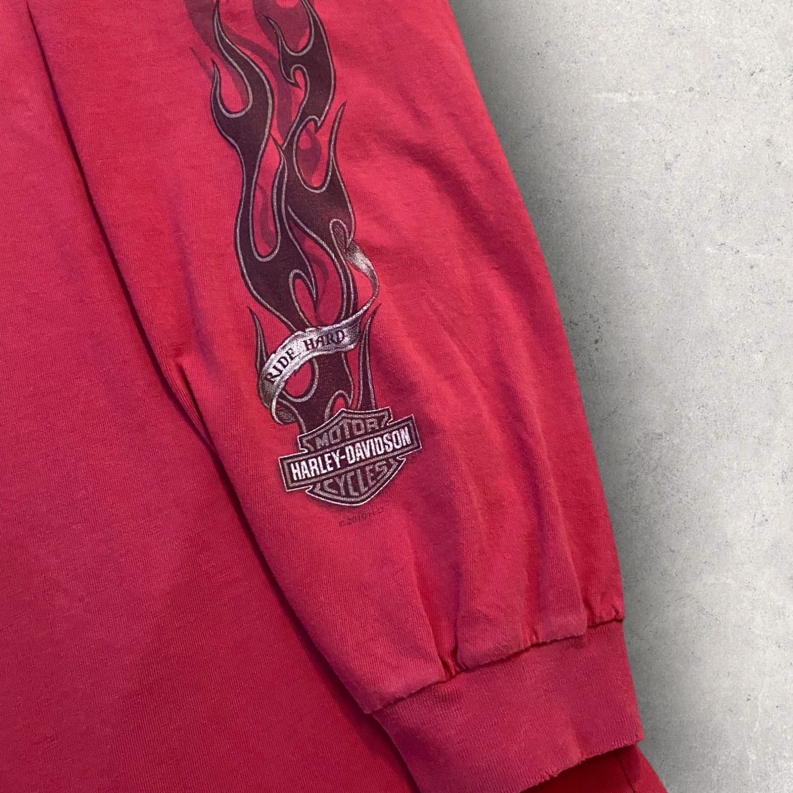 Harley Davidson × Vintage Vintage Harley Davidson Fire Long Sleeve NYC T Shirt Size US XL / EU 56 / 4 - 7 Thumbnail