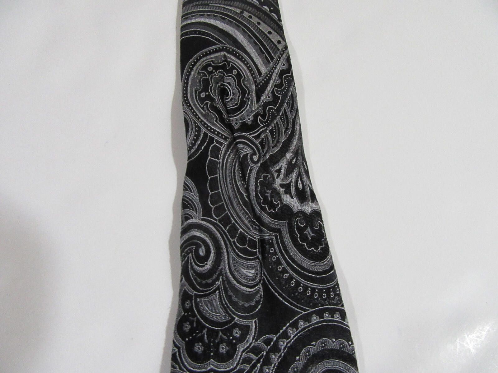 Designer Donald J. Trump Signature Collection Necktie Black Paisley Size ONE SIZE - 5 Thumbnail