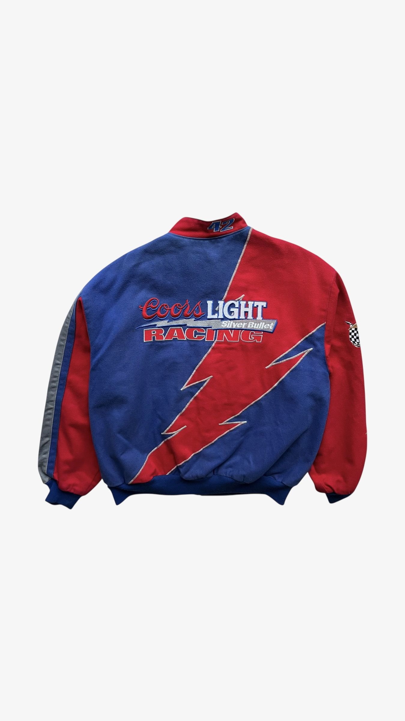 NASCAR Vintage 90s Men's Jeff Hamilton Coors Light NASCAR Jacket Size US L / EU 52-54 / 3 - 2 Thumbnail