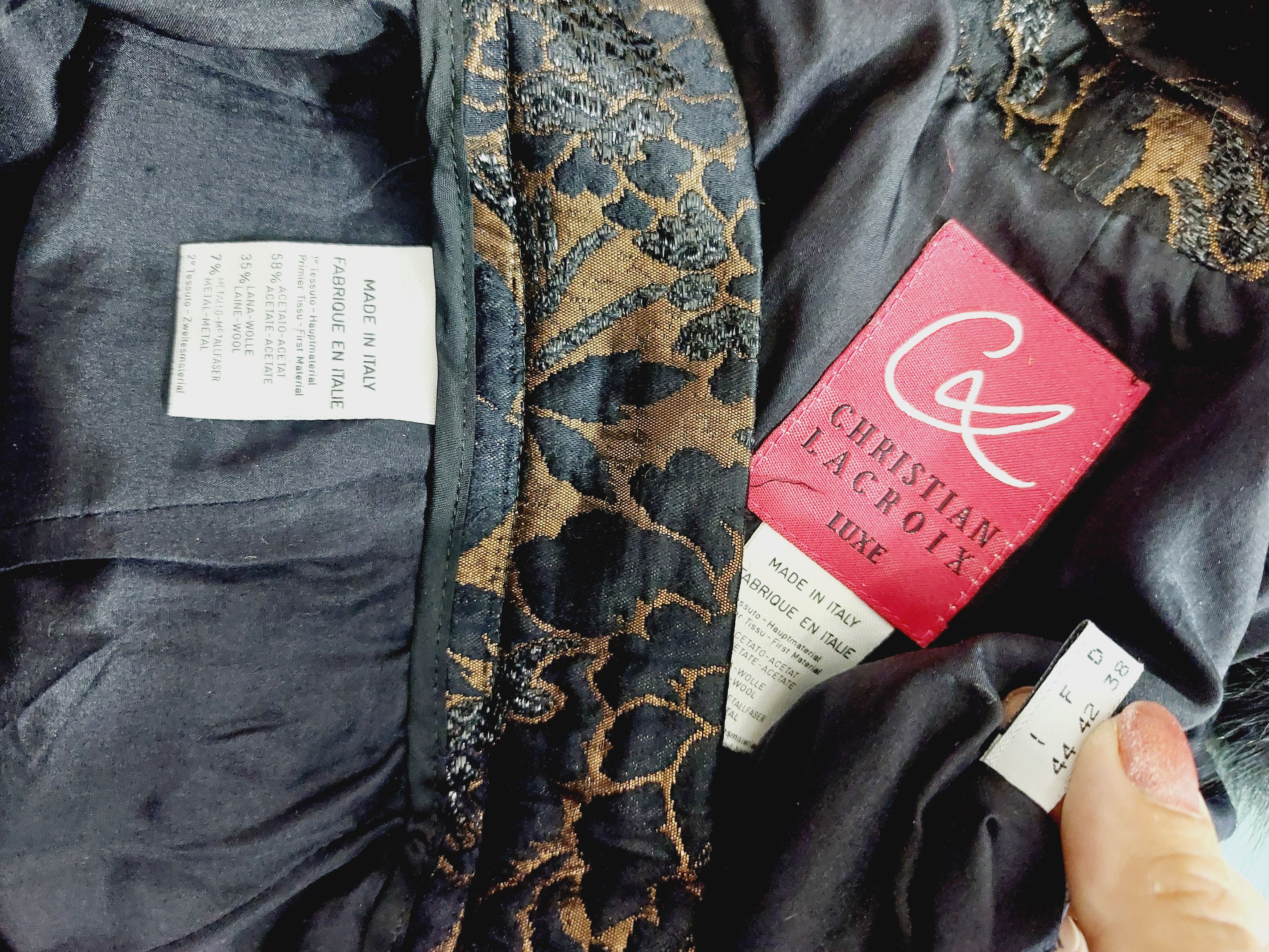 Christian Lacroix Christian Lacroix Luxe Copper Lamé Cocktail Coat Suit Size L / US 10 / IT 46 - 14 Thumbnail
