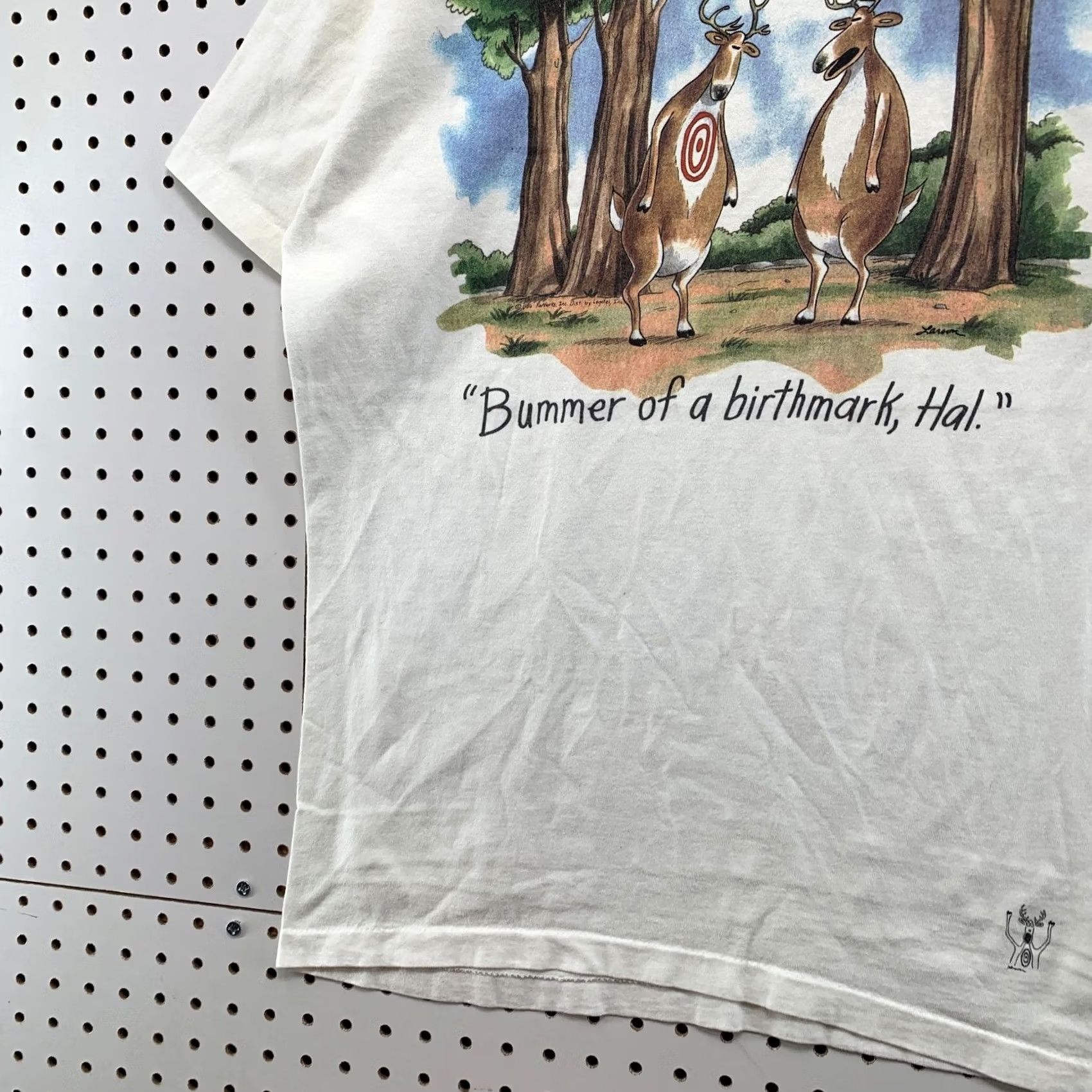 Vintage Vintage Far Side Hunting Funny T Shirt Mens Large White Single Stitch Outdoor Size US L / EU 52-54 / 3 - 5 Thumbnail