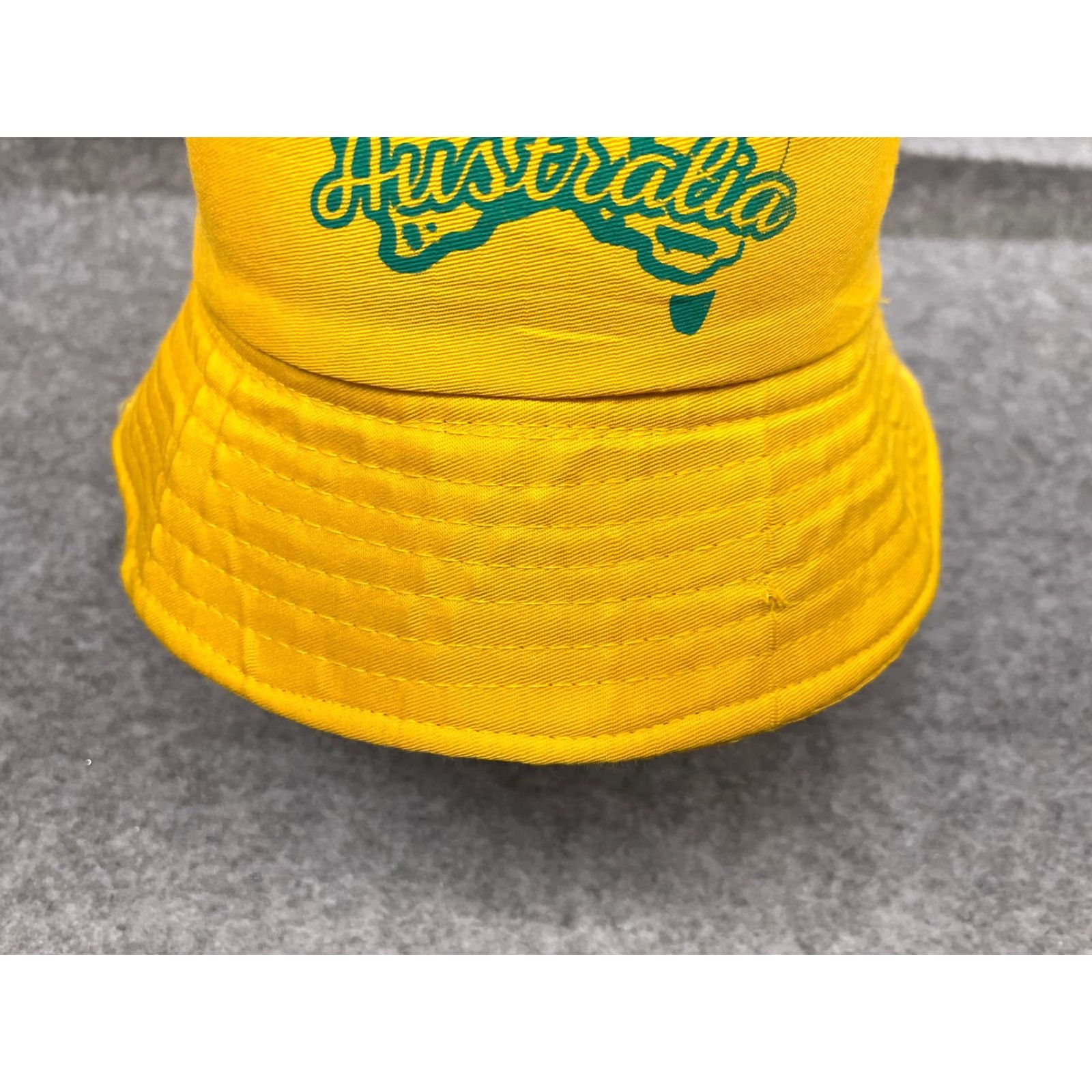Vintage Australia Bucket Hat Adult One Size Yellow Polyester Blend Beach Outdoor Sports Hat Size ONE SIZE - 3 Thumbnail