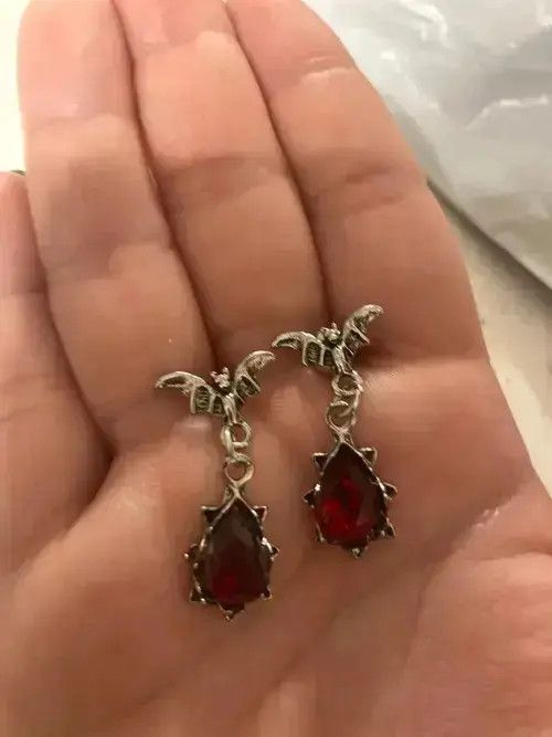 Jewelry Bat With Stone earrings (1pairs) Size ONE SIZE - 2 Thumbnail
