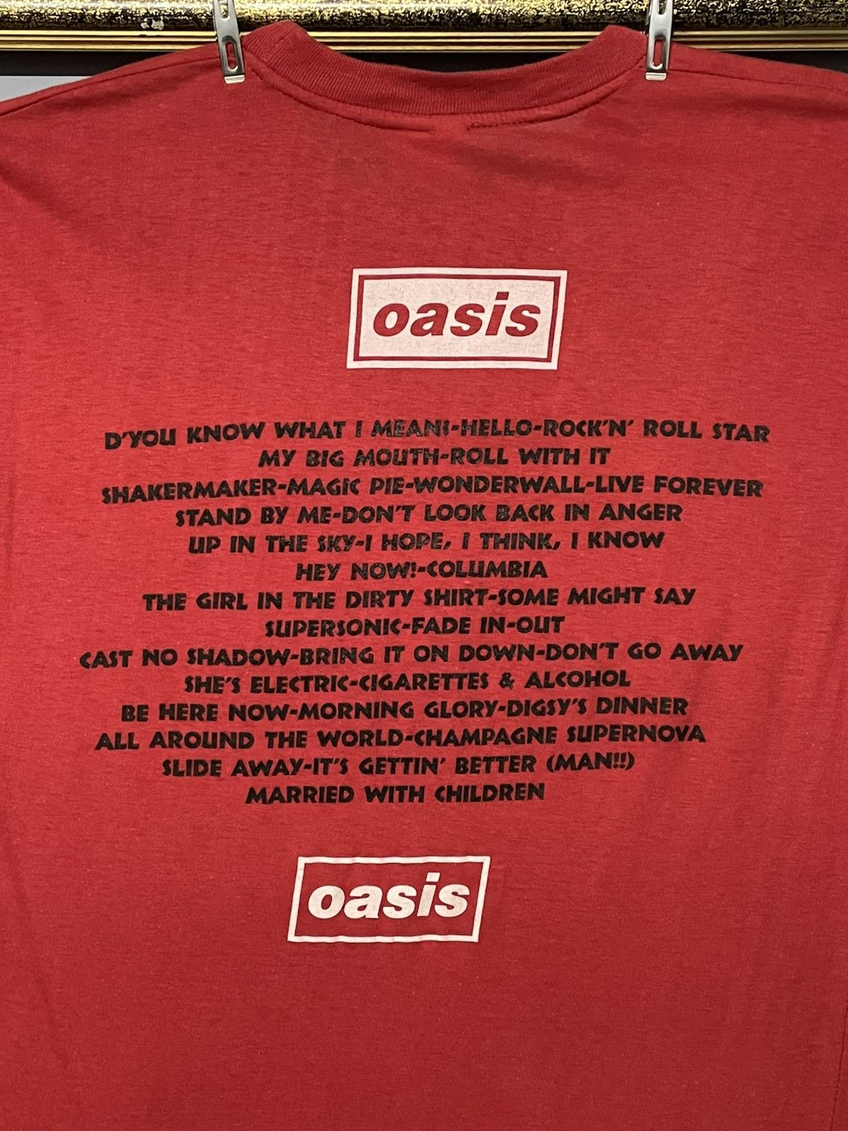 Vintage Vintage 90s Og Oasis Box Logo Top Song Single Stitch Tshirt Size US L / EU 52-54 / 3 - 13 Thumbnail
