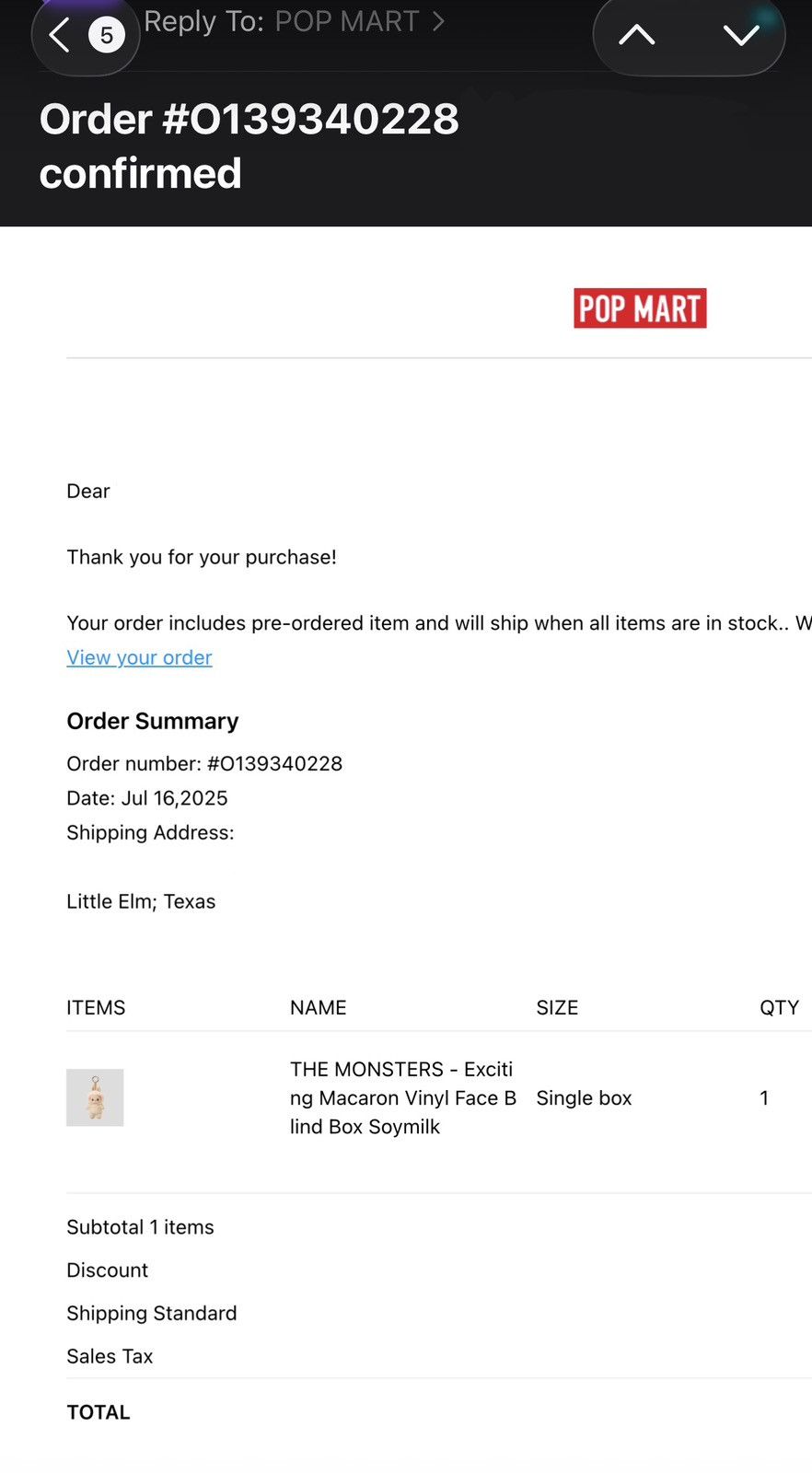 POP MART LABUBU - THE MONSTERS - Exciting Macaron - Soymilk Size ONE SIZE - 16 Thumbnail