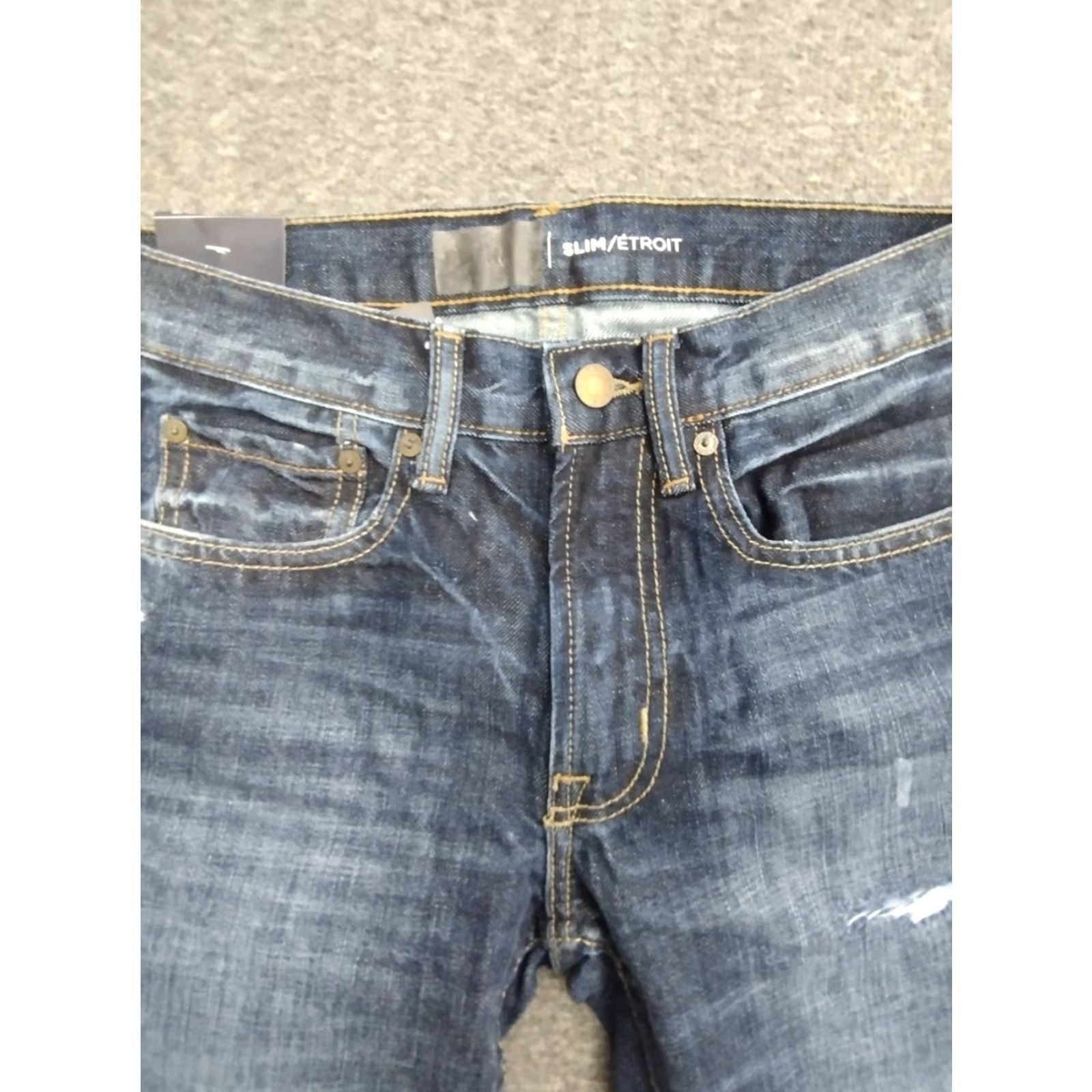 Denime Women's Distressed Blue Slim Denim Size 27X30 Size ONE SIZE - 3 Thumbnail