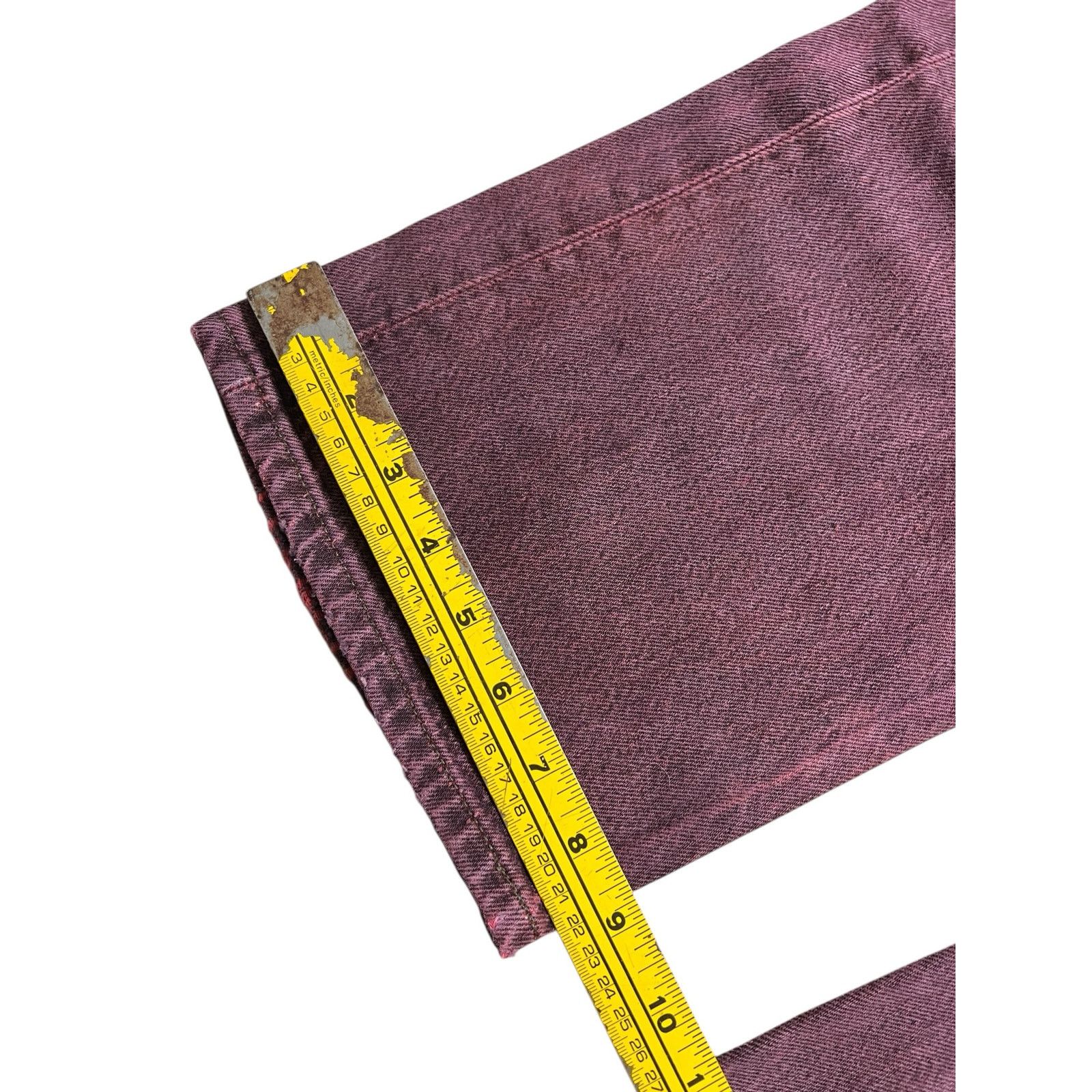 Levi's Vintage 80s Levi’s 501 Red Overdyed Jeans Distressed 38x30 Size US 38 / EU 54 - 7 Thumbnail