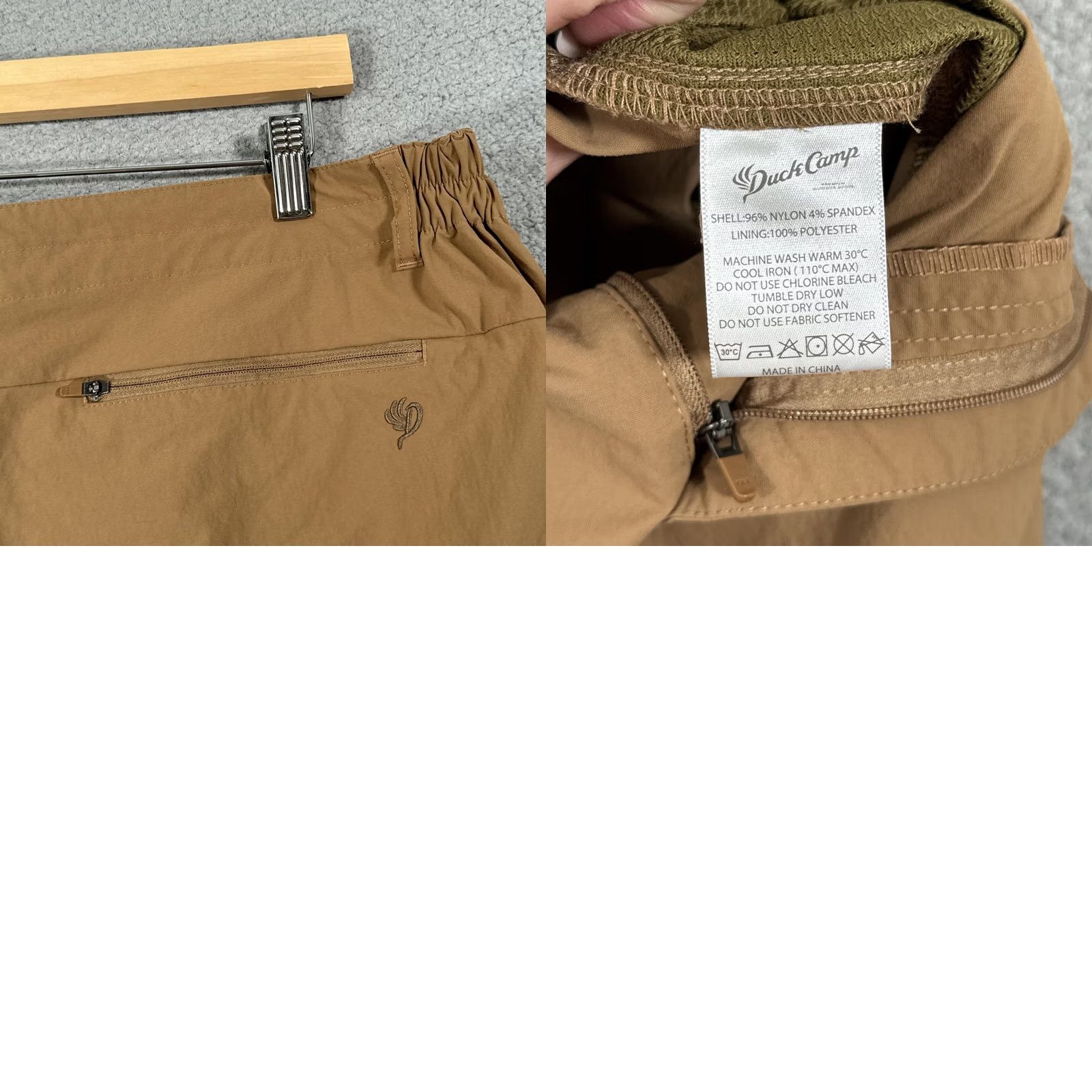 Vintage Duck Camp Drifter Pants Mens 2XL Brown 40x31 Nylon Spandex Polyester Zip Fly Pockets Modern Khakis Size US 39 - 8 Thumbnail