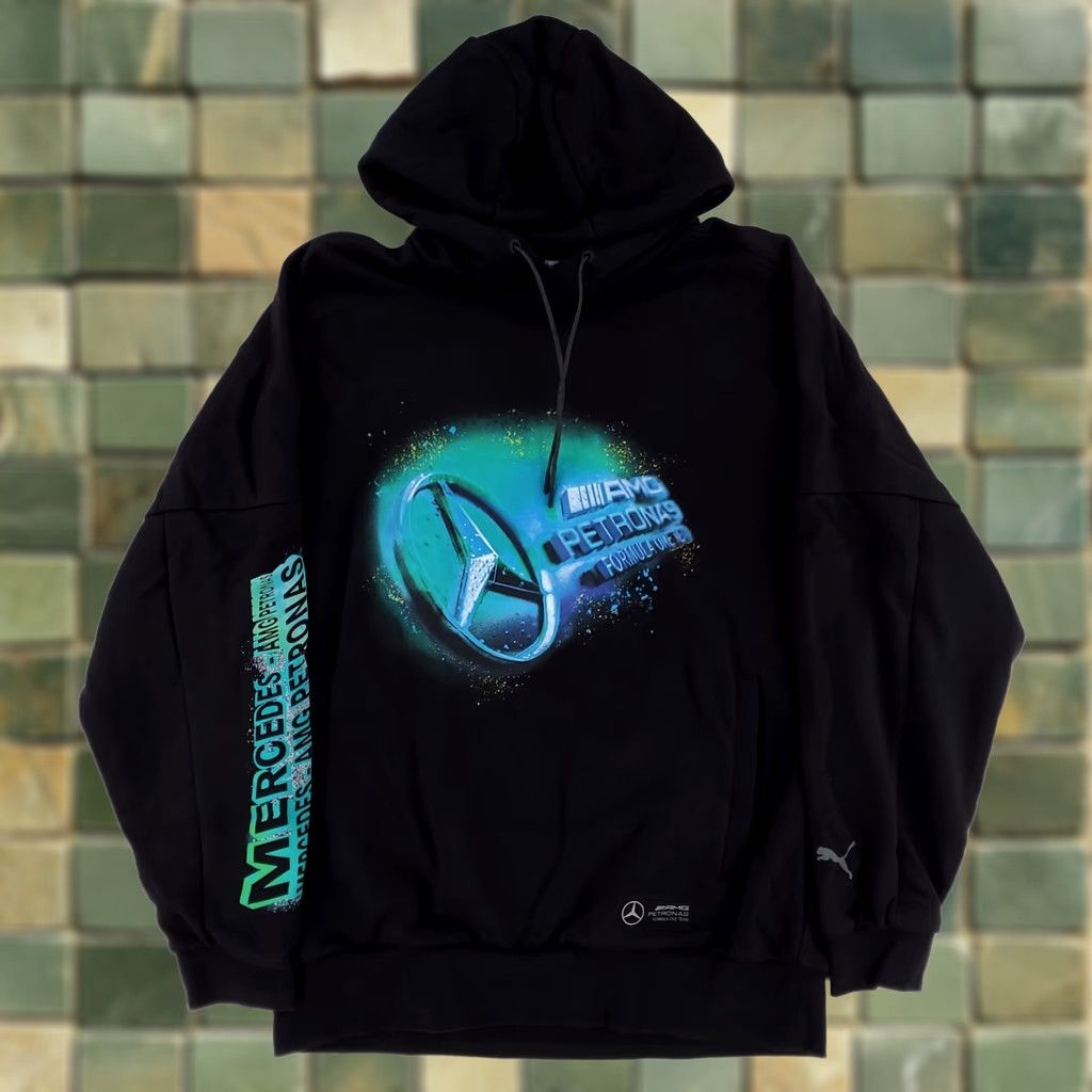 Puma PUMA Hoodie Mercedes AMG Petronas Formula One Black Mens S Size US S / EU 44-46 / 1 - 1 Thumbnail