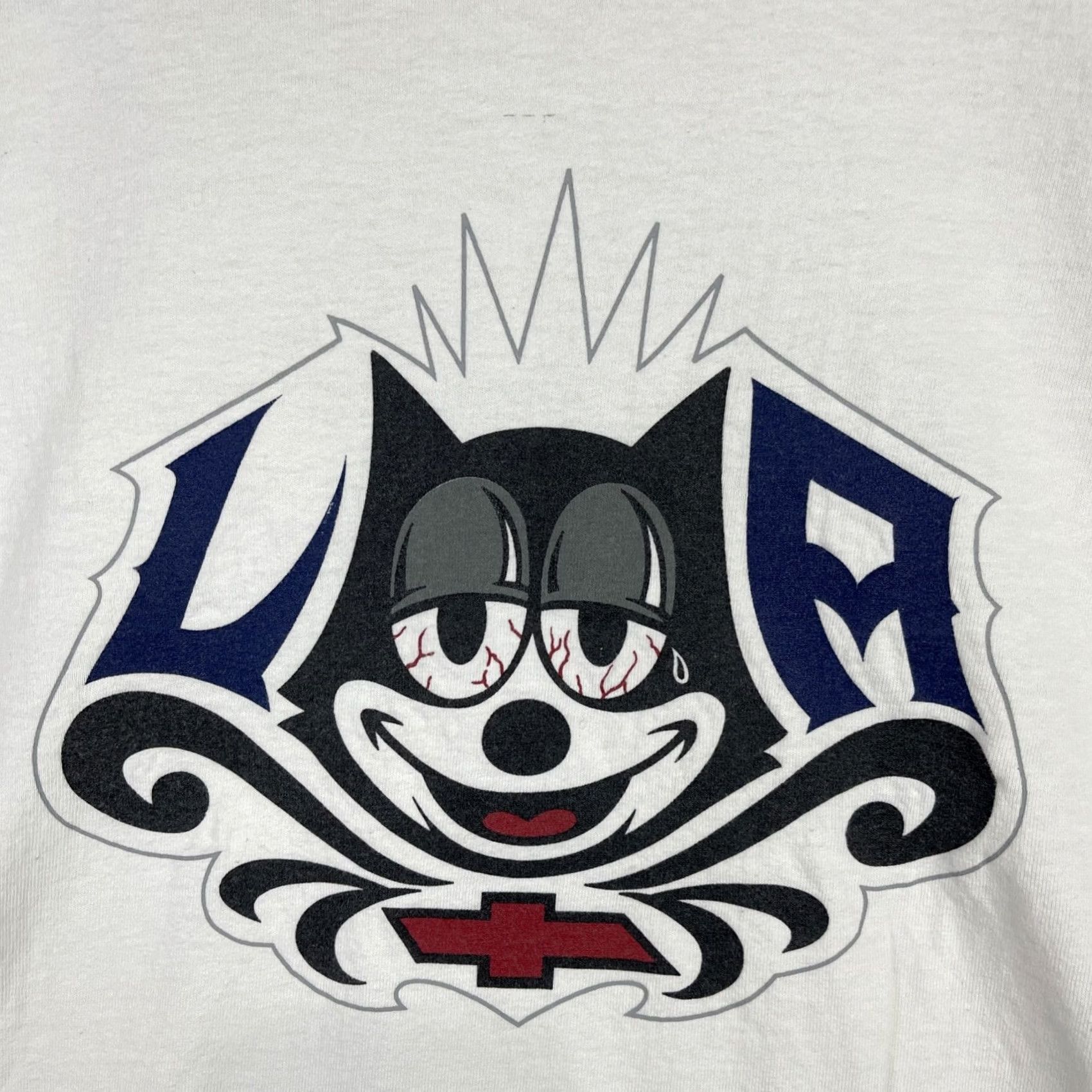 Vintage Mister Cartoon Shirt Mens 3XL White T-Shirt Cartoon Tattoo City Hip Hop Y2K Tee brandsed Logo Size US XXL / EU 58 / 5 - 4 Thumbnail