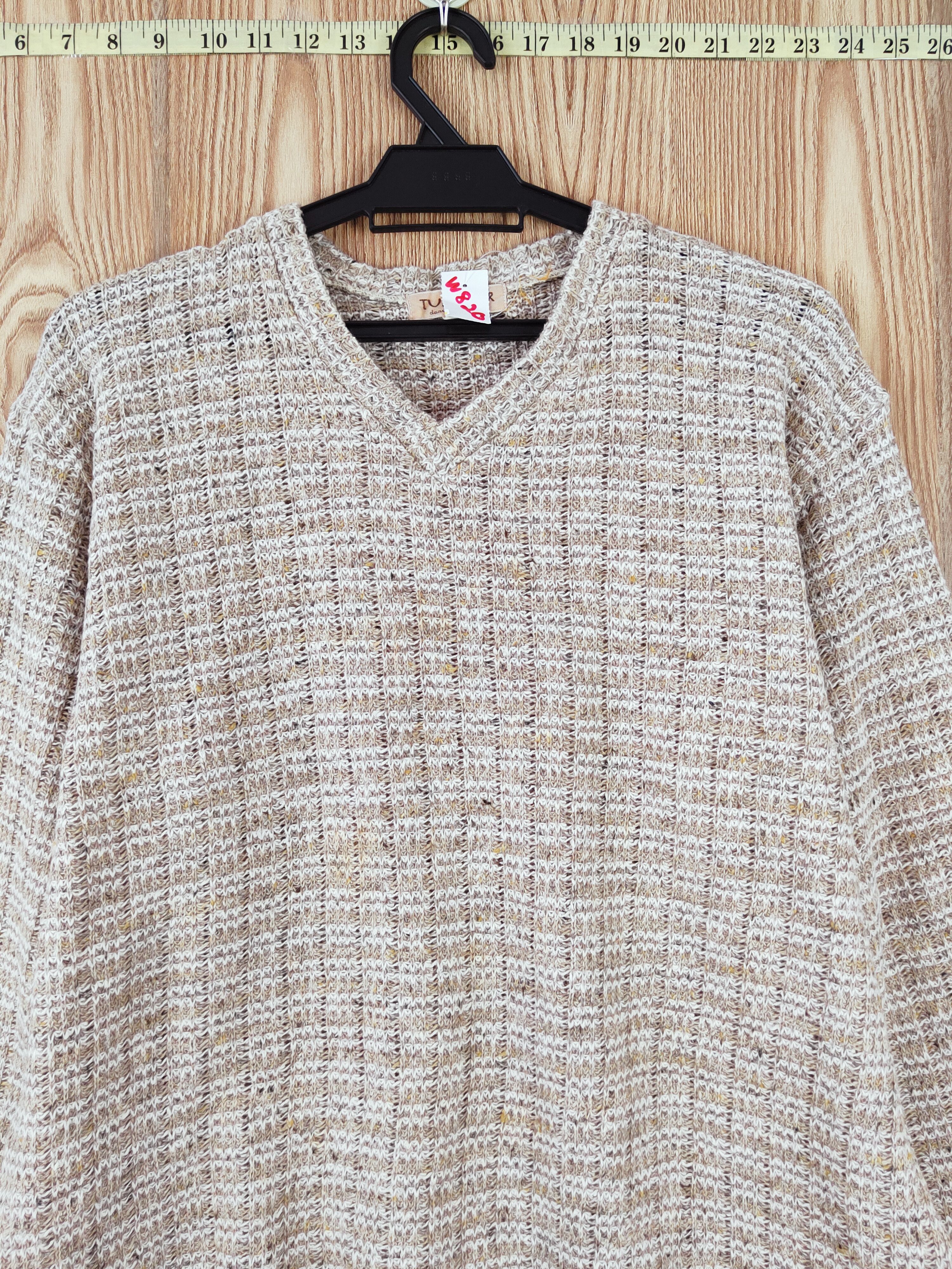 Homespun Knitwear × Japanese Brand × Vintage Tumkur Brown Mesh Net Knitwear vintage #W821 Size US M / EU 48-50 / 2 - 2 Thumbnail
