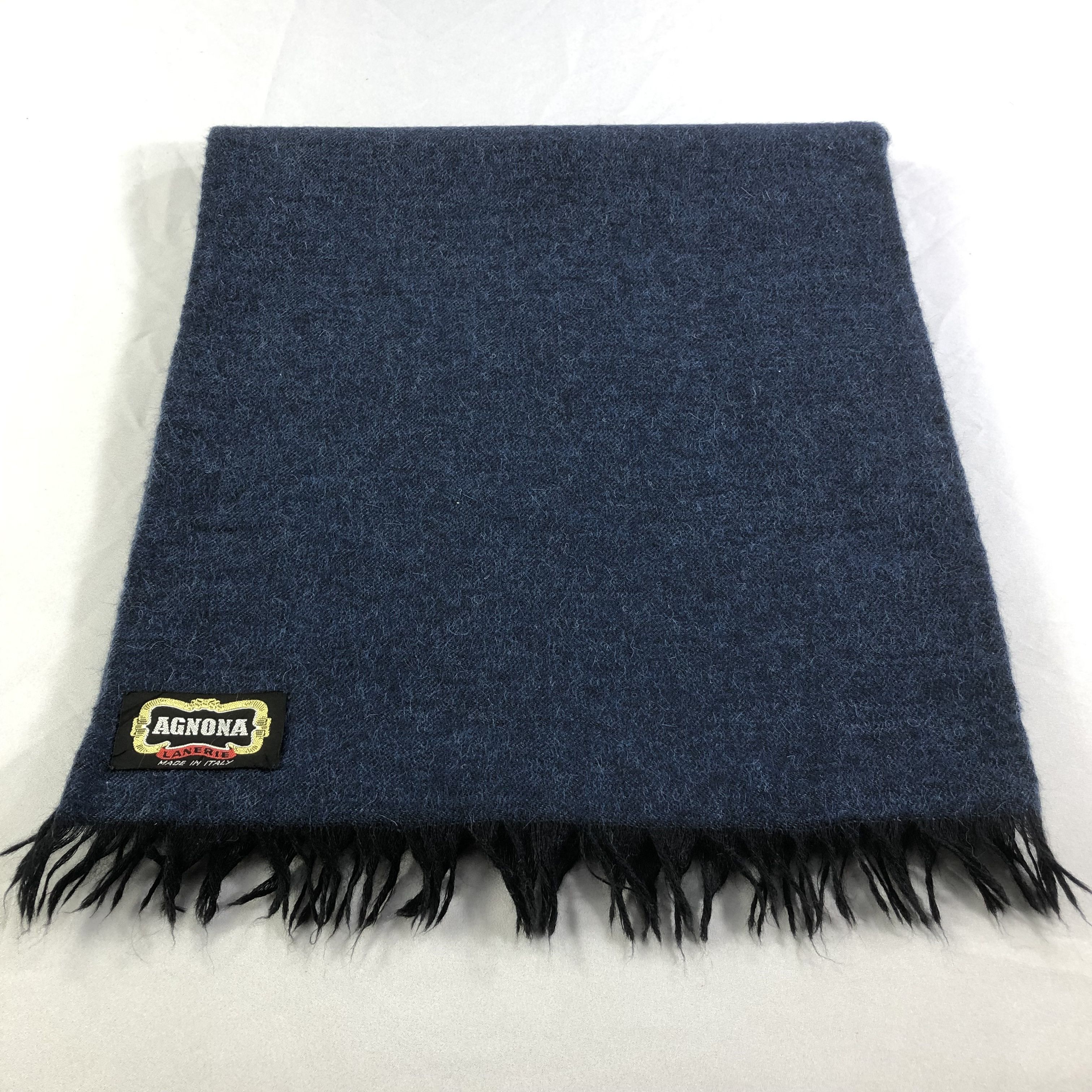 Agnona Agnona Blue Alpaca Scarf Muffler V1677 Size ONE SIZE - 2 Thumbnail