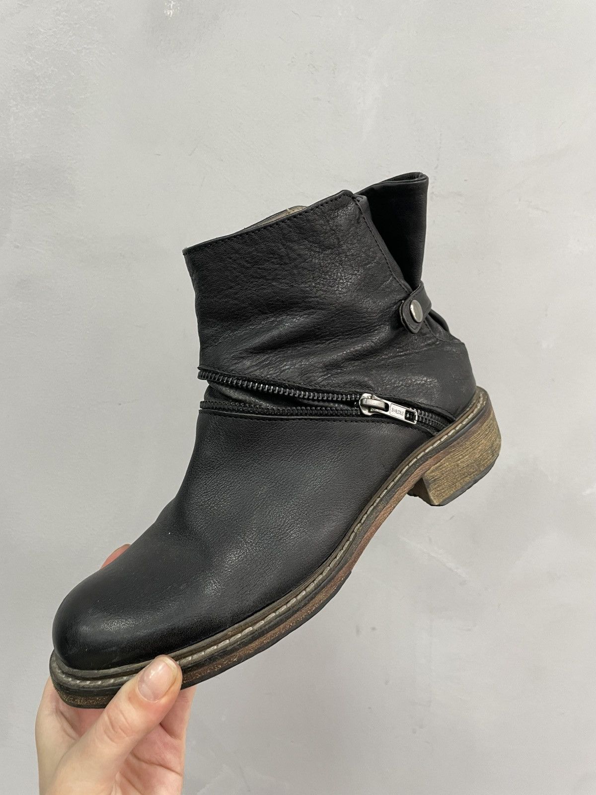 A.S.98 Rare zipper tornado A.S. 98 style leather avant garde boots Size US 7 / IT 37 - 5 Thumbnail