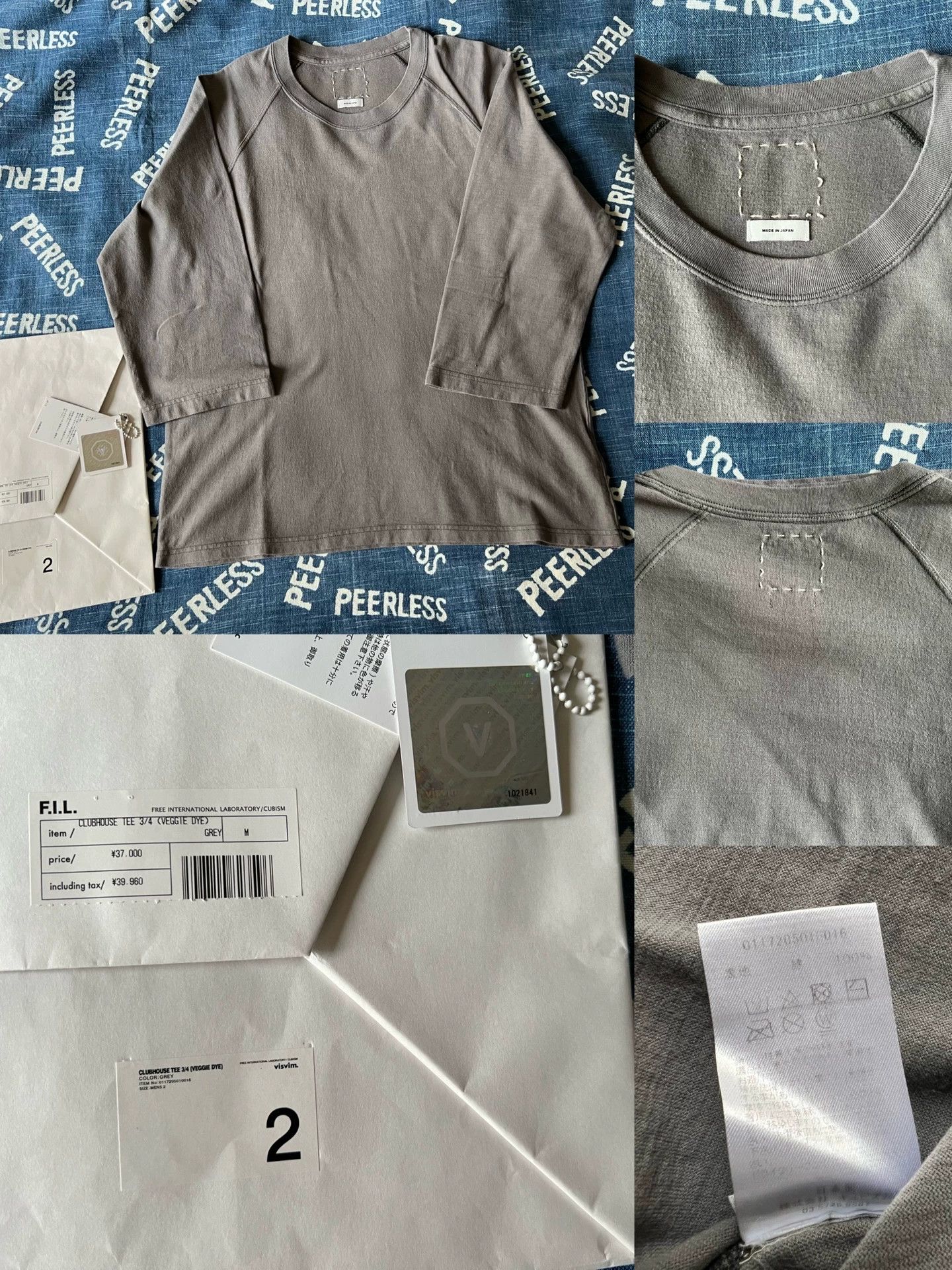 Visvim Visvim 17SS Clubhouse Tee 3/4 （Veggie Dye） Size US M / EU 48-50 / 2 - 1 Thumbnail